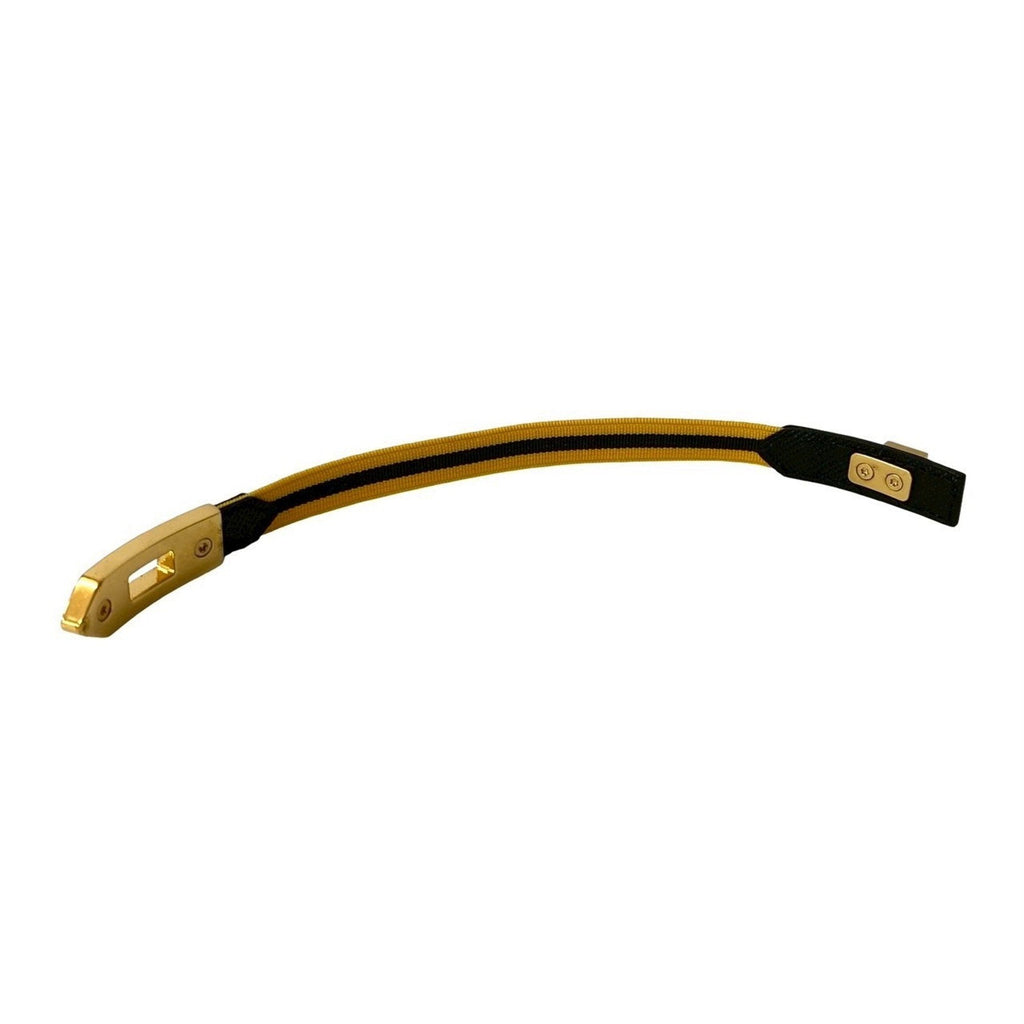 Bracelet Gold and Leather and Nylon