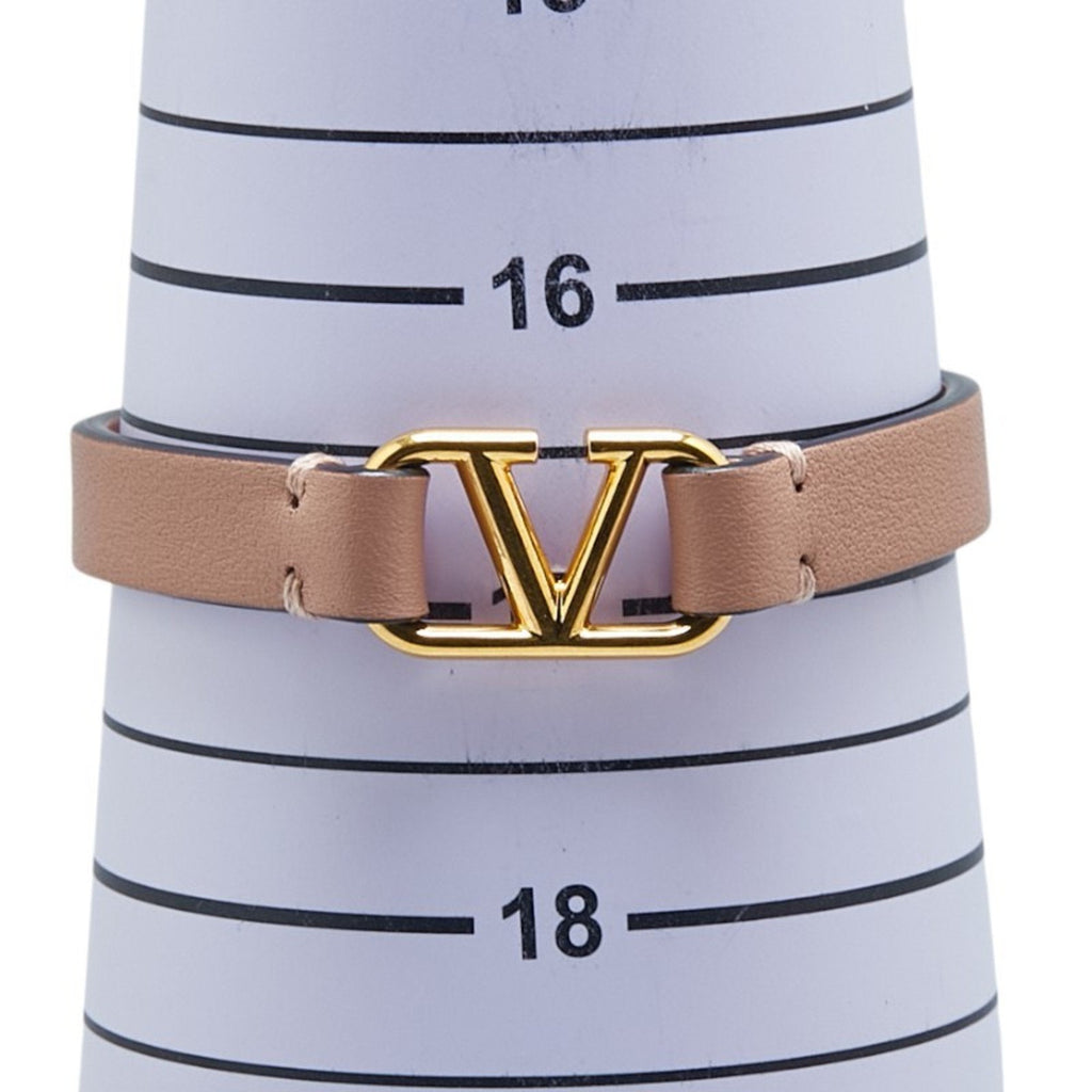 Belt Bracelet Leather Beige Pink