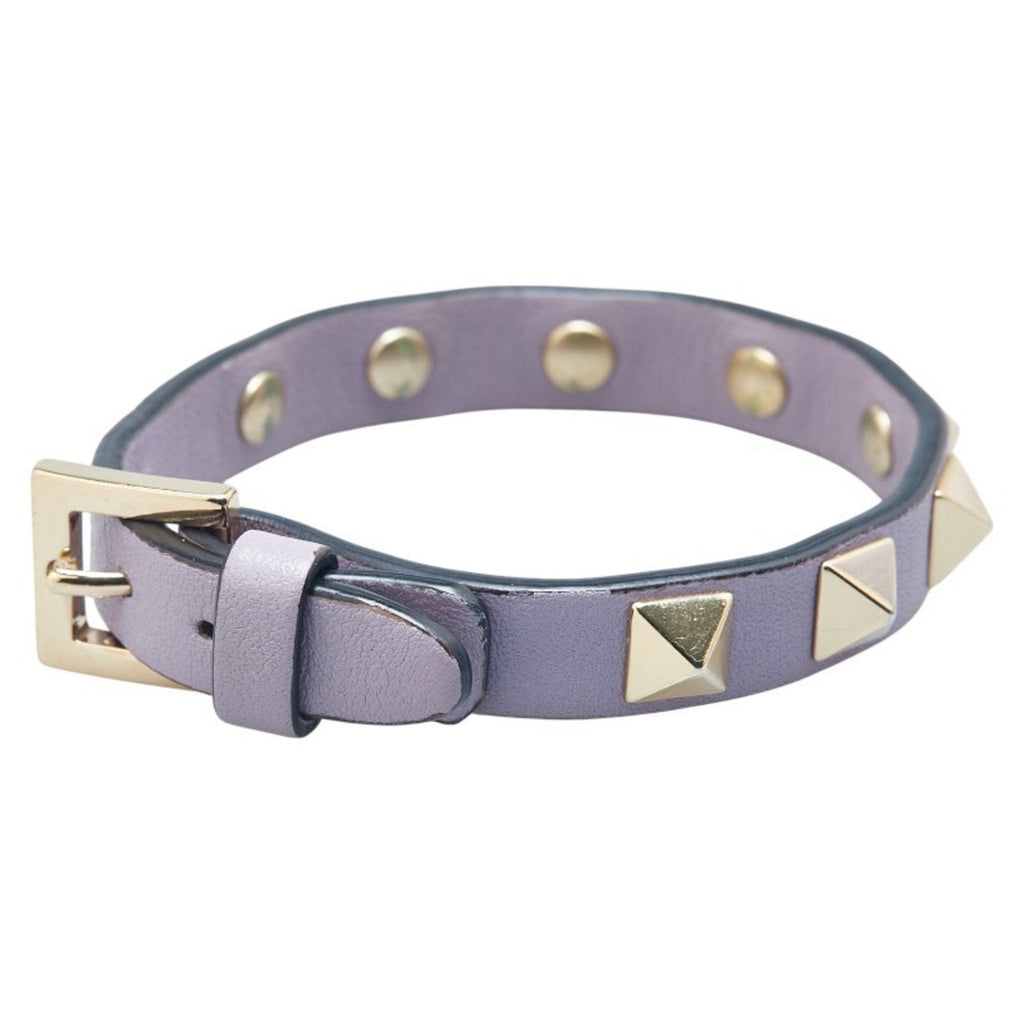 Rockstud Bracelet Gold and Leather