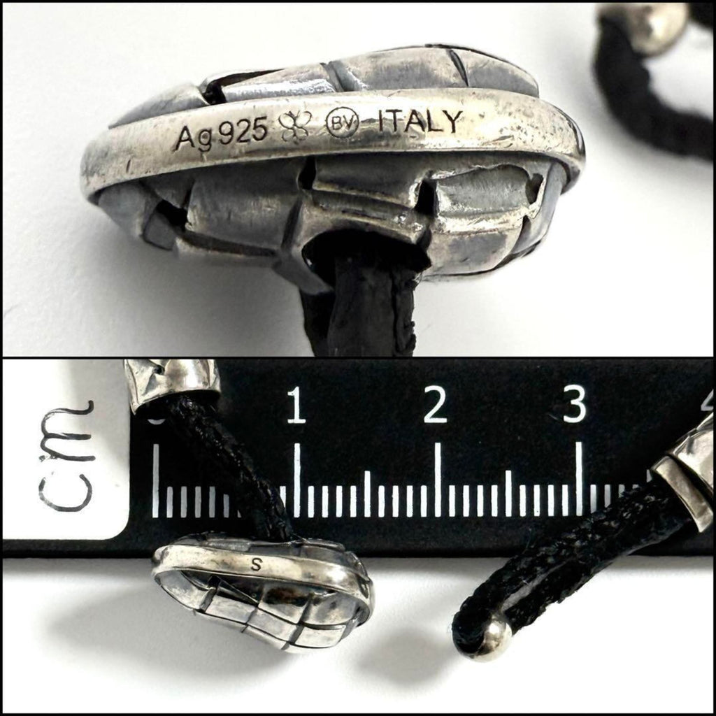 Charm Bracelet Leather and Sterling Silver