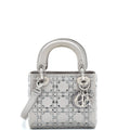 Lady Dior Bag Crystal Embellished Cannage Quilt Satin Mini
