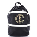 Rive Gauche Drawstring Sling Bag Stripe Canvas Medium