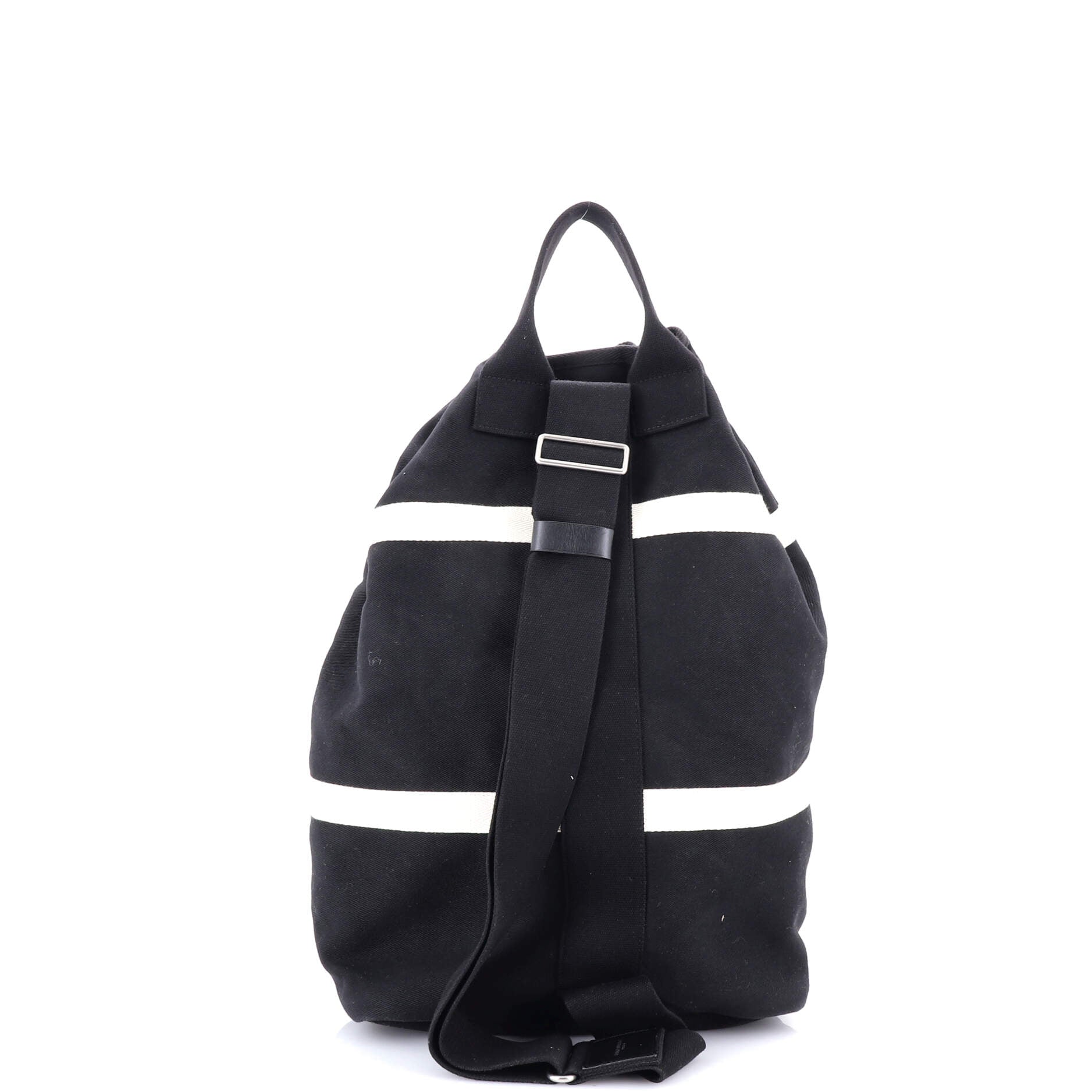 Rive Gauche Drawstring Sling Bag Stripe Canvas Medium
