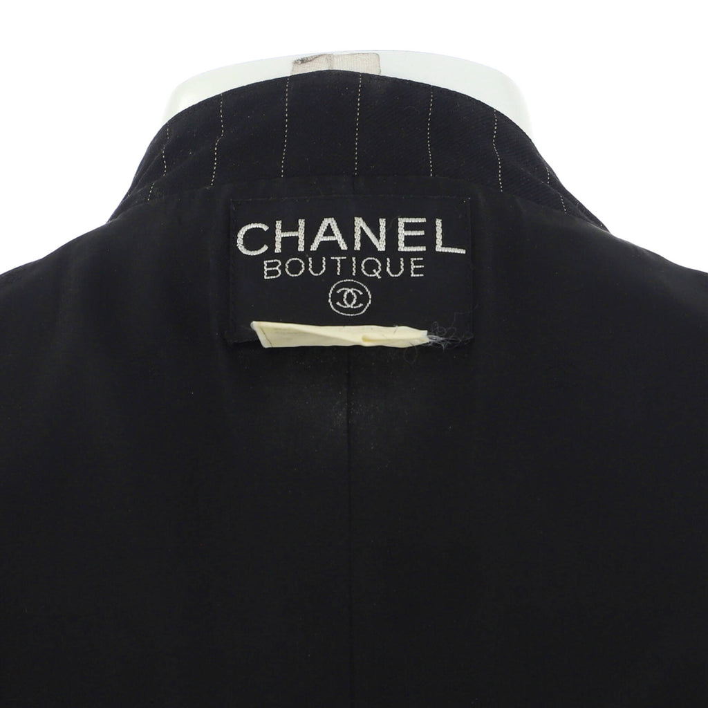Women's Vintage Pinstripe Button Up Vest Wool