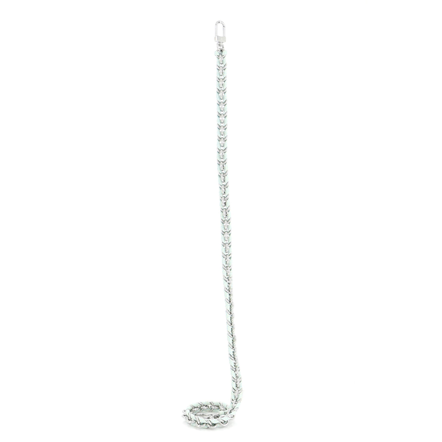 Multi Pochette Accessoires Woven Chain Strap Leather and Metal