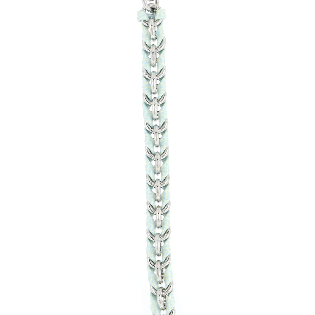 Multi Pochette Accessoires Woven Chain Strap Leather and Metal