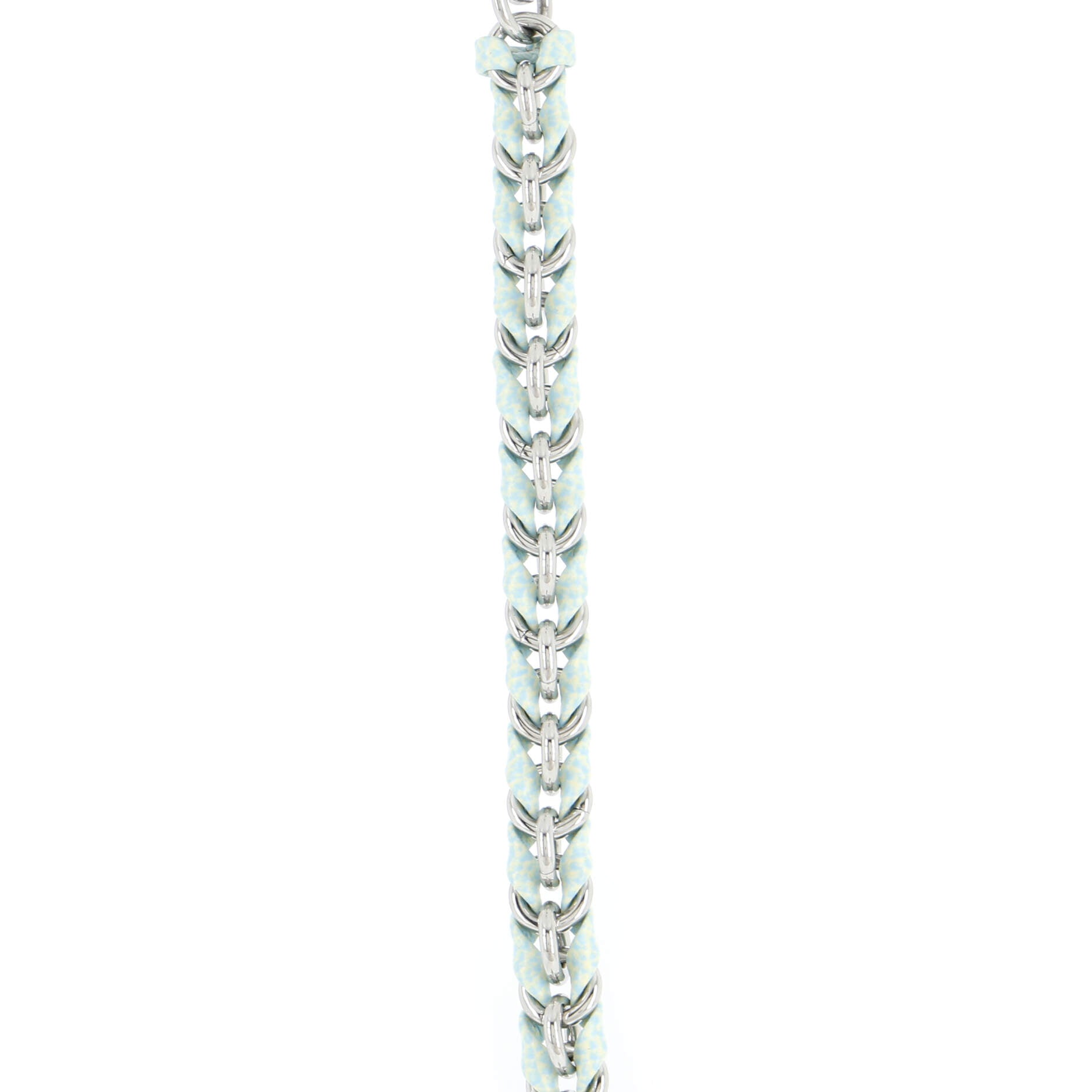 Multi Pochette Accessoires Woven Chain Strap Leather and Metal
