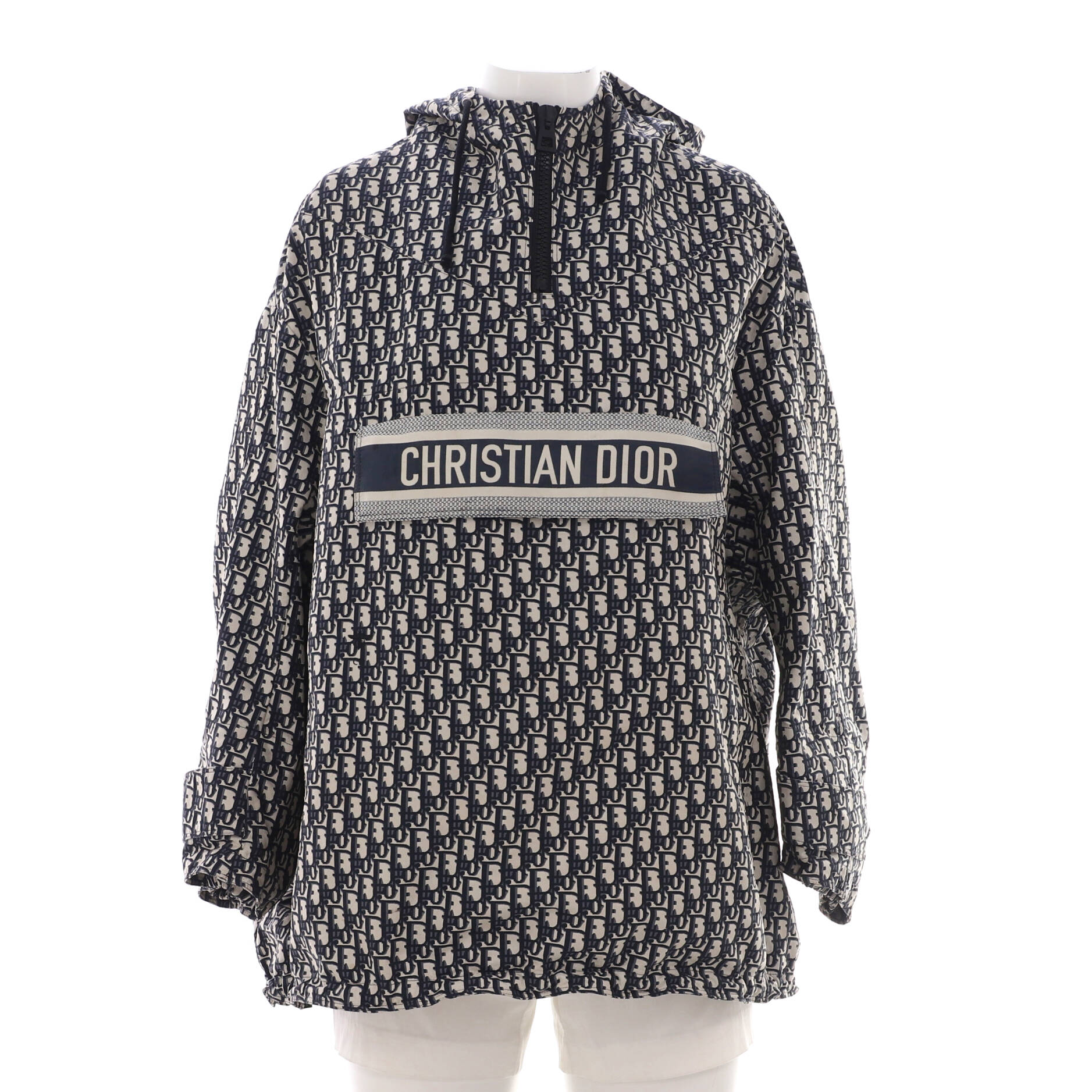Women's Hooded Anorak Jacket Oblique Polyester