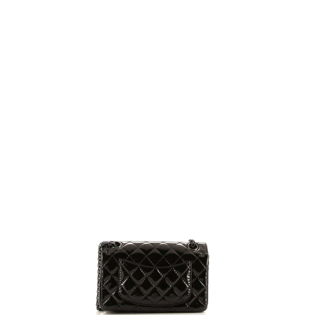So Black Reissue 2.55 Flap Bag Quilted Patent Mini