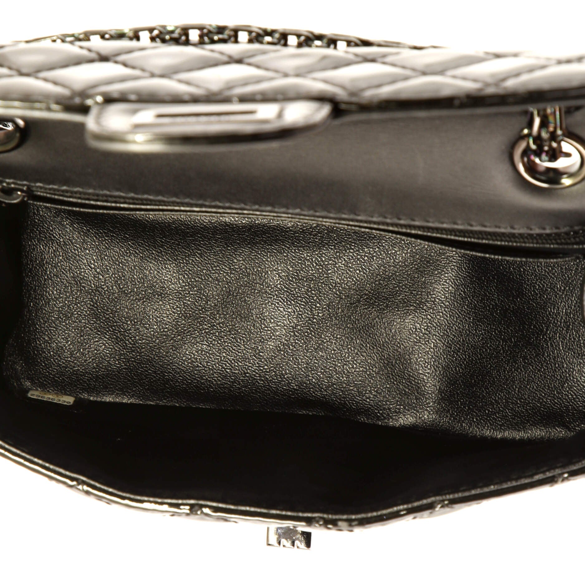 So Black Reissue 2.55 Flap Bag Quilted Patent Mini