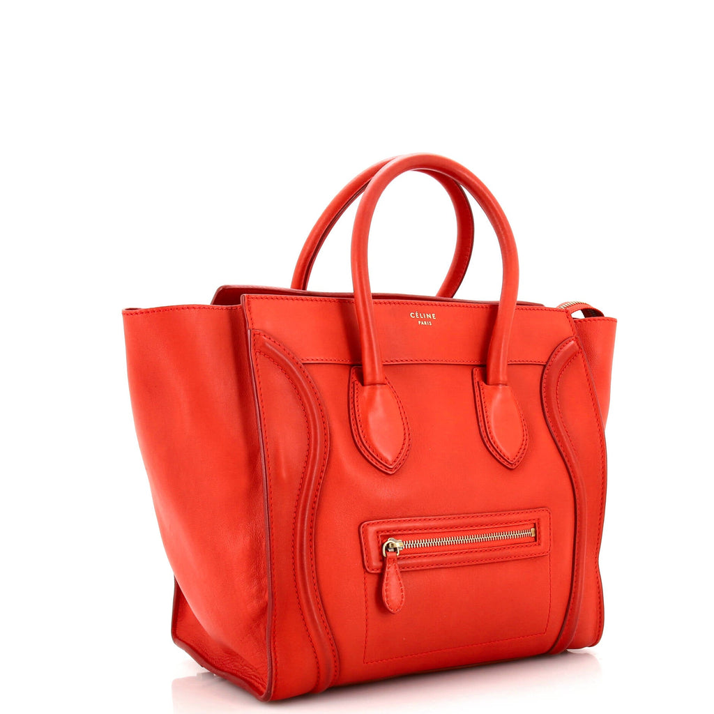 Luggage Bag Smooth Leather Medium