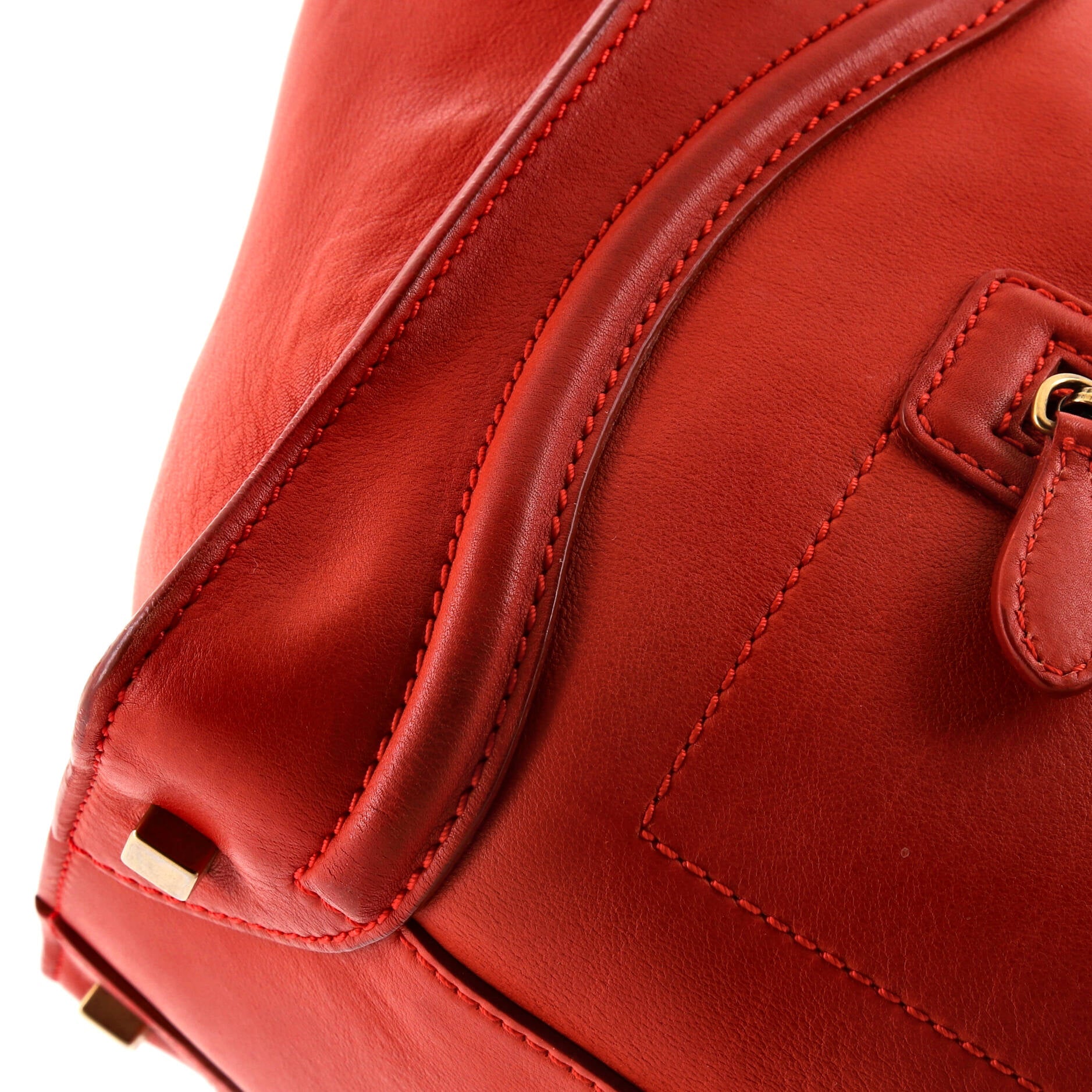 Luggage Bag Smooth Leather Medium