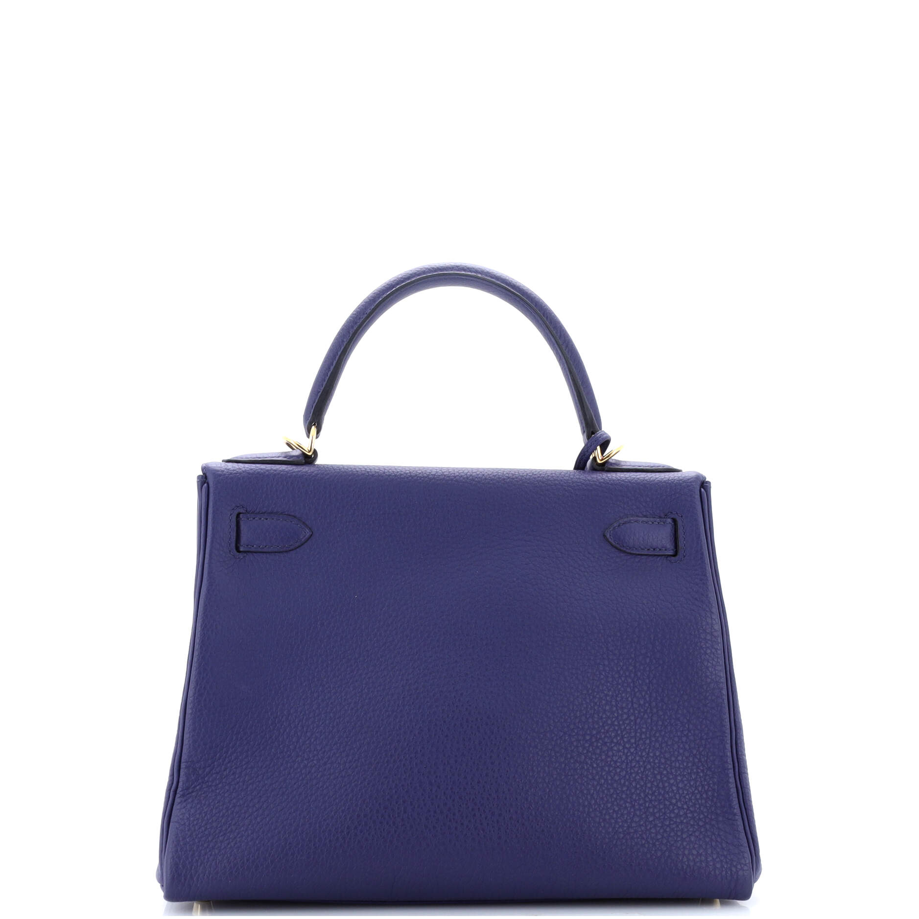 Kelly Handbag Bleu Encre Togo with Gold Hardware 28