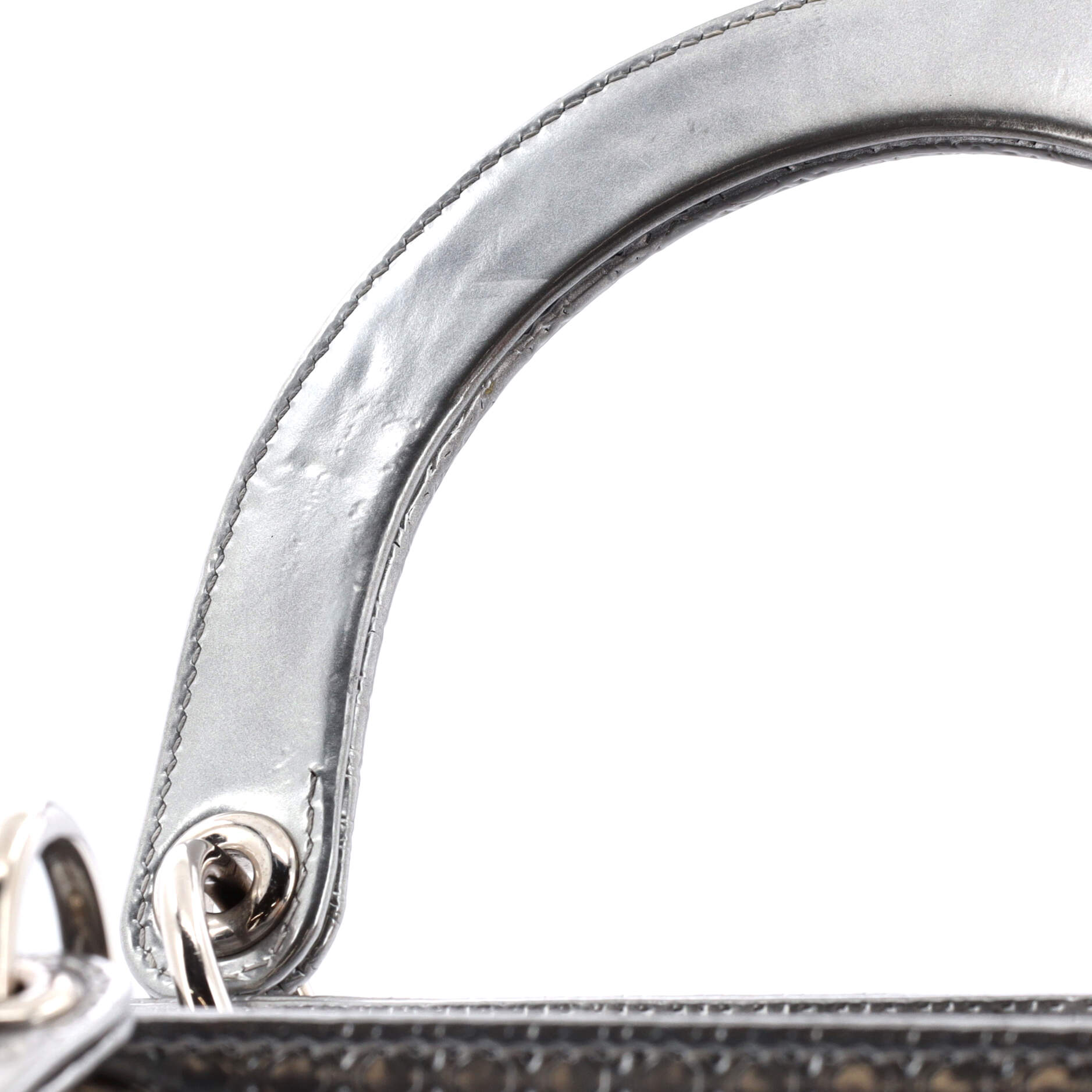 Lady Dior Bag Micro Cannage Metallic Calfskin Medium