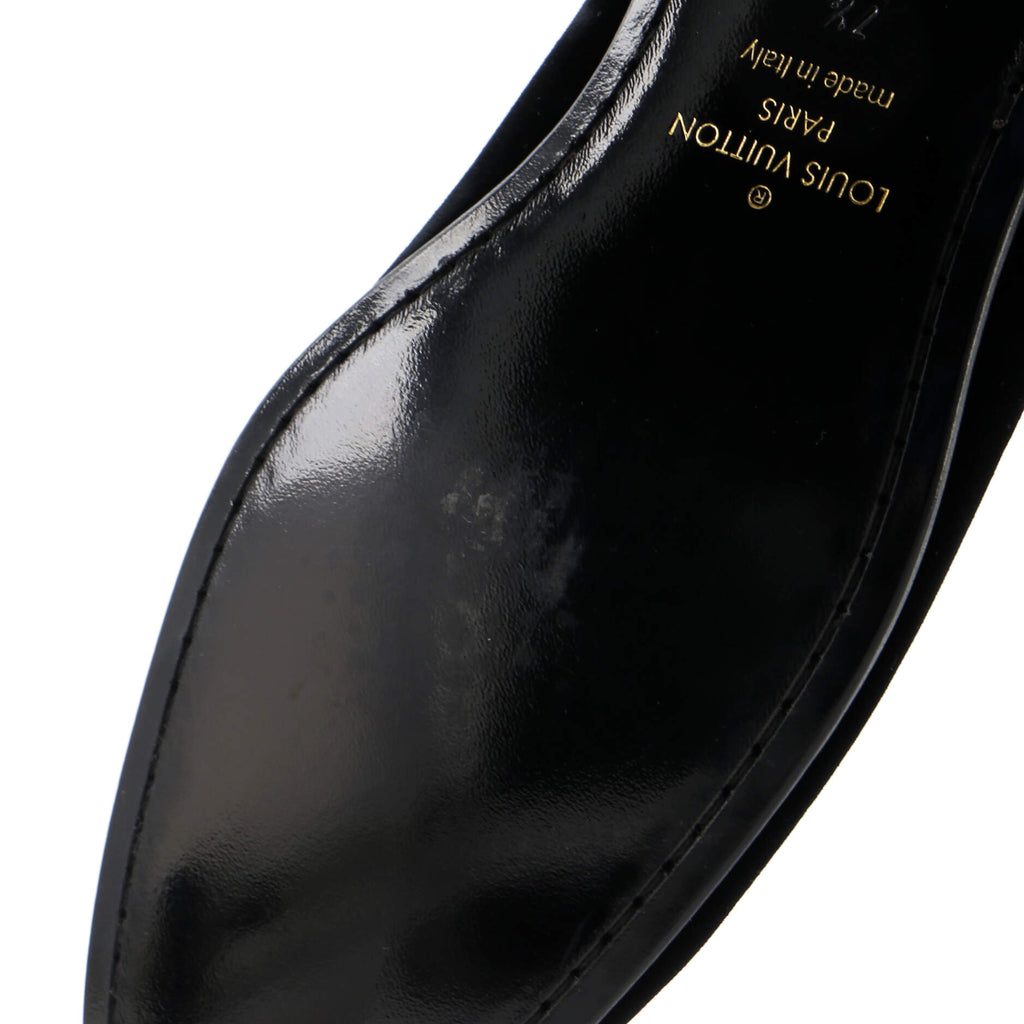Men's Logo Loafers Embroidered Velvet