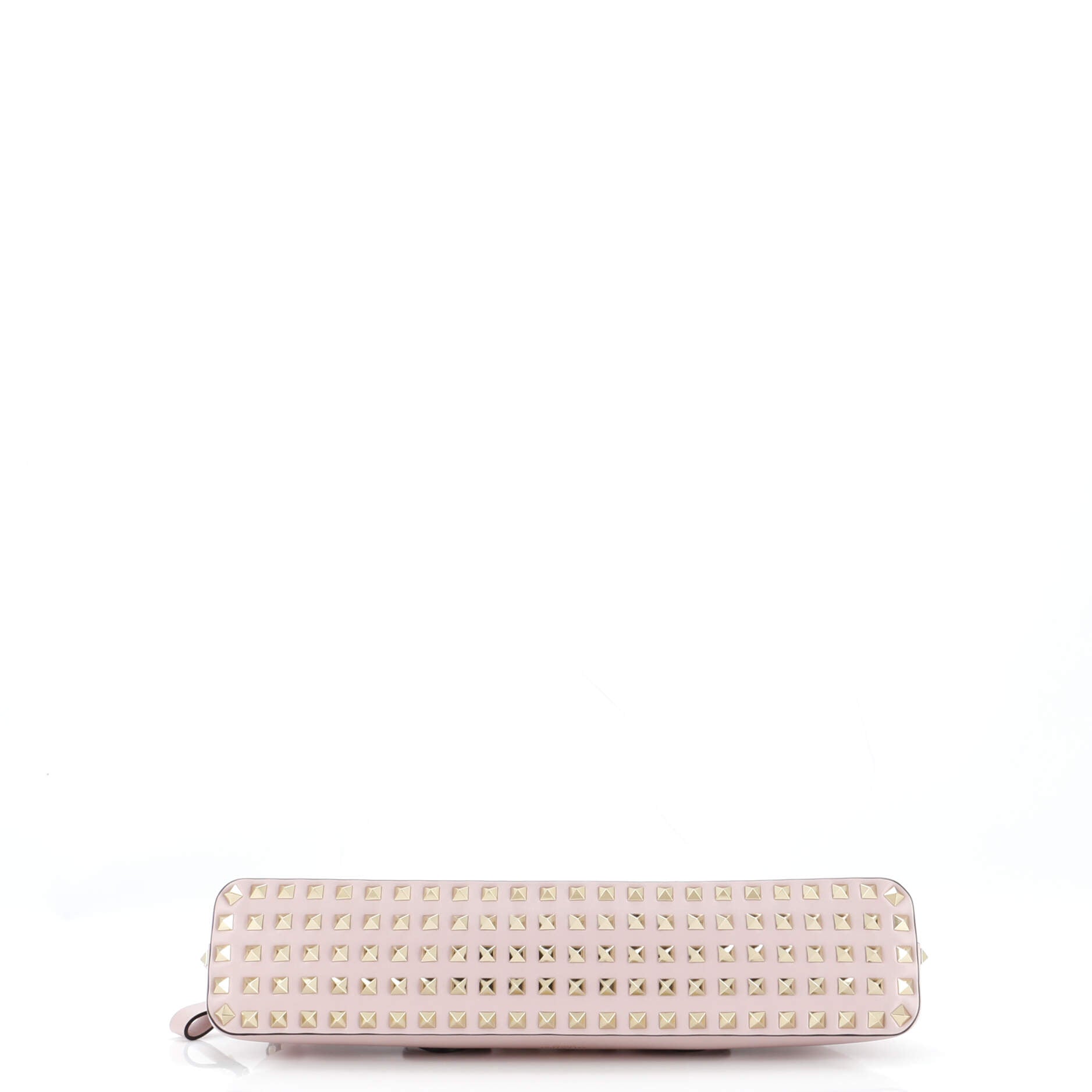 Rockstud Zip Up Top Handle Bag Leather East West