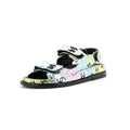 Women's Velcro Dad Sandals Printed Laminated Leather