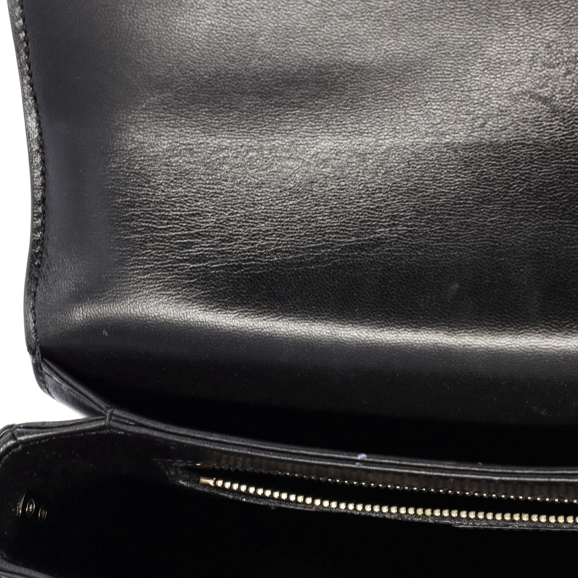 Fermoir Flap Satchel Bag Leather