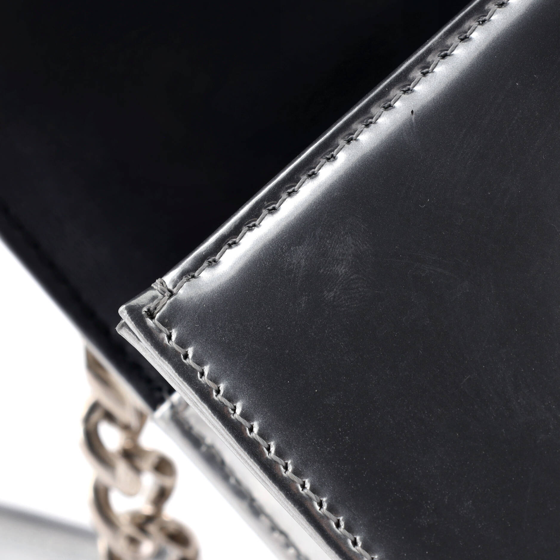 Diorama Flap Bag Beaded Leather Small