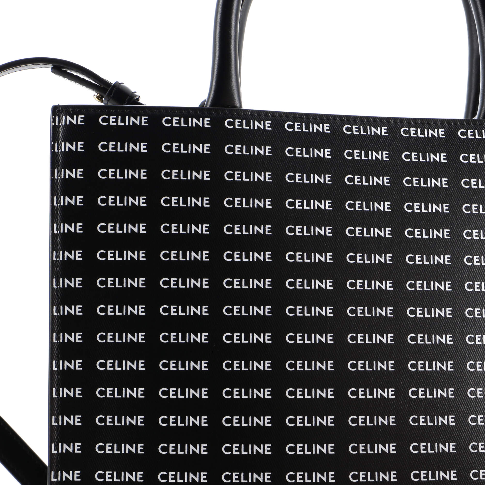 Vertical Cabas Tote All Over Logo Print Leather Small