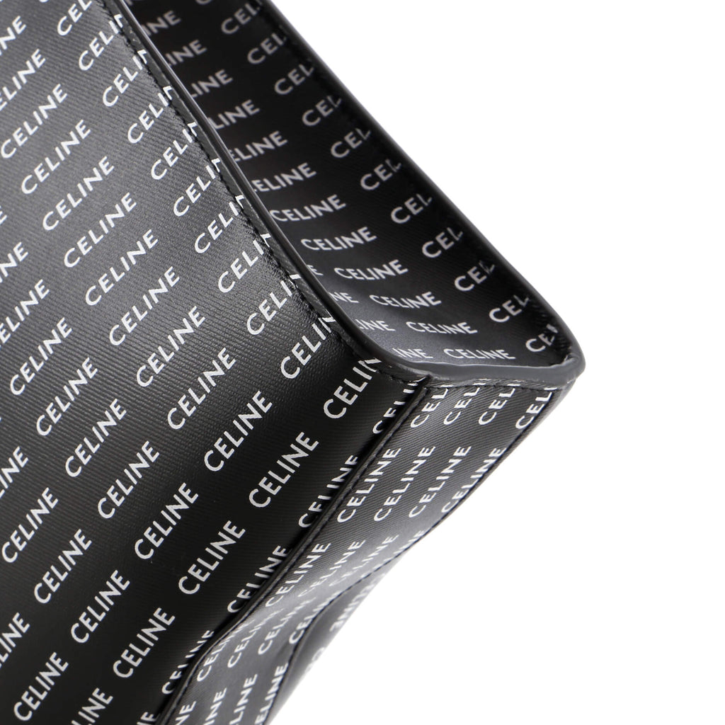 Vertical Cabas Tote All Over Logo Print Leather Small