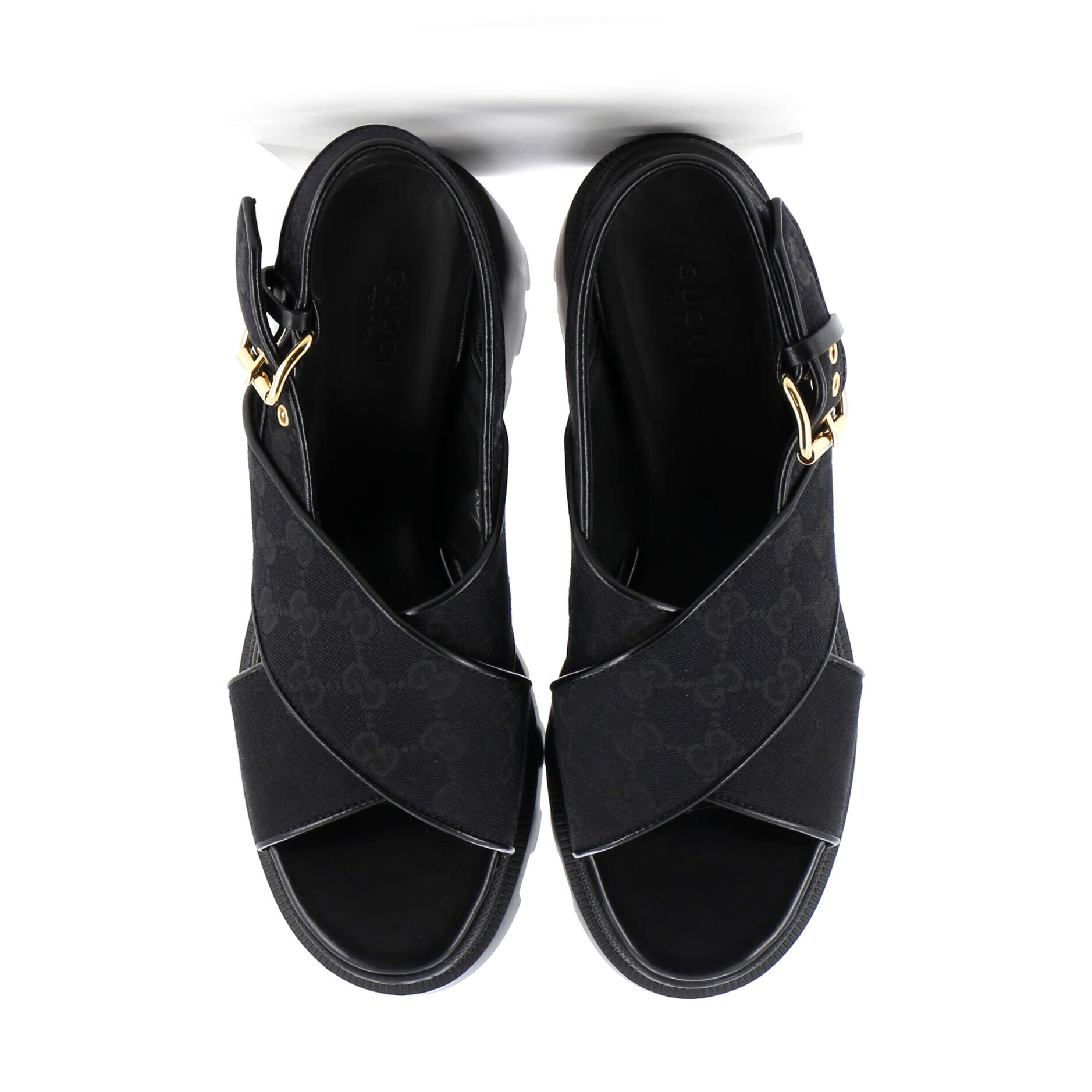 Women's Lug Sole Platform Slingback Sandals GG Canvas