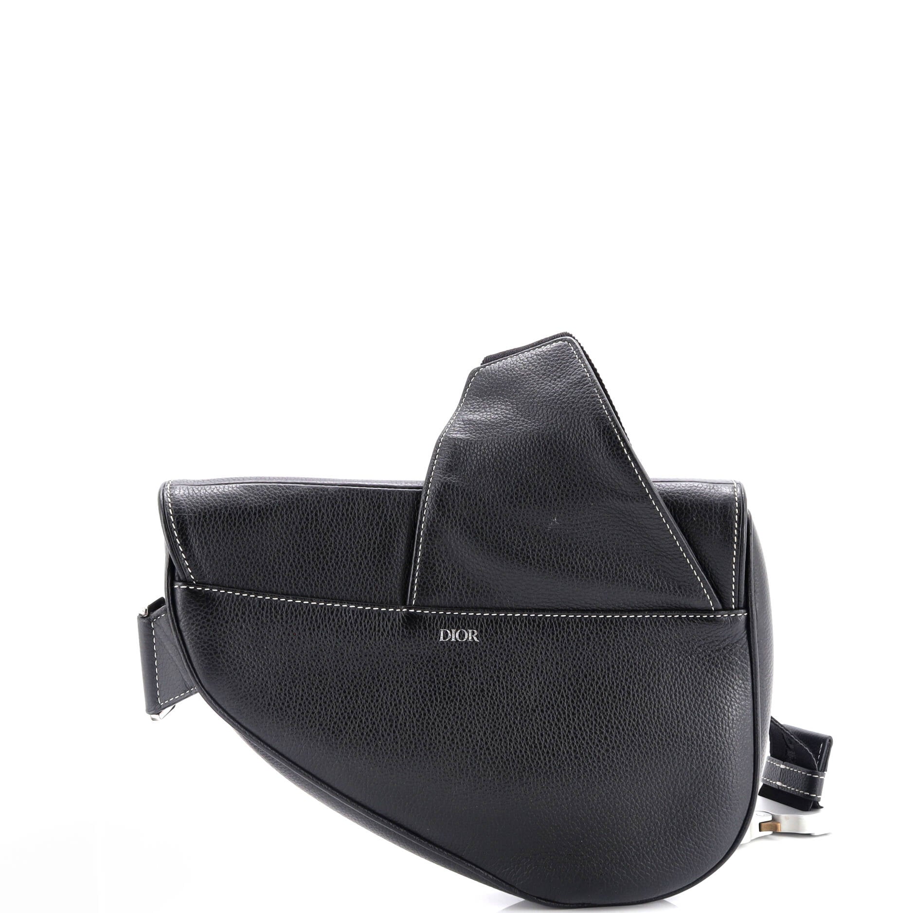 Alex Foxton Logo Saddle Crossbody Bag Printed Leather