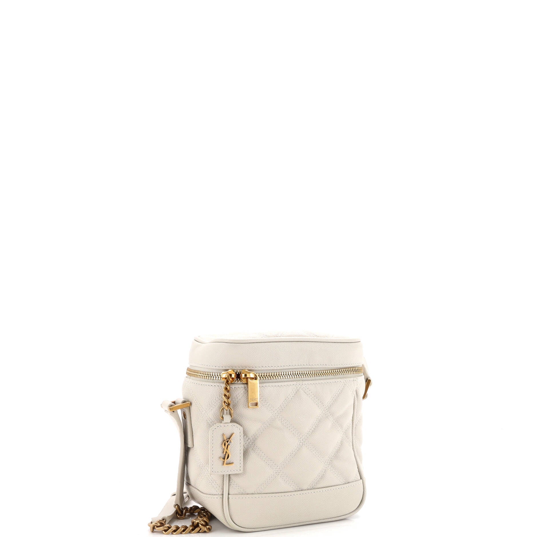 80's Vanity Bag Quilted Leather