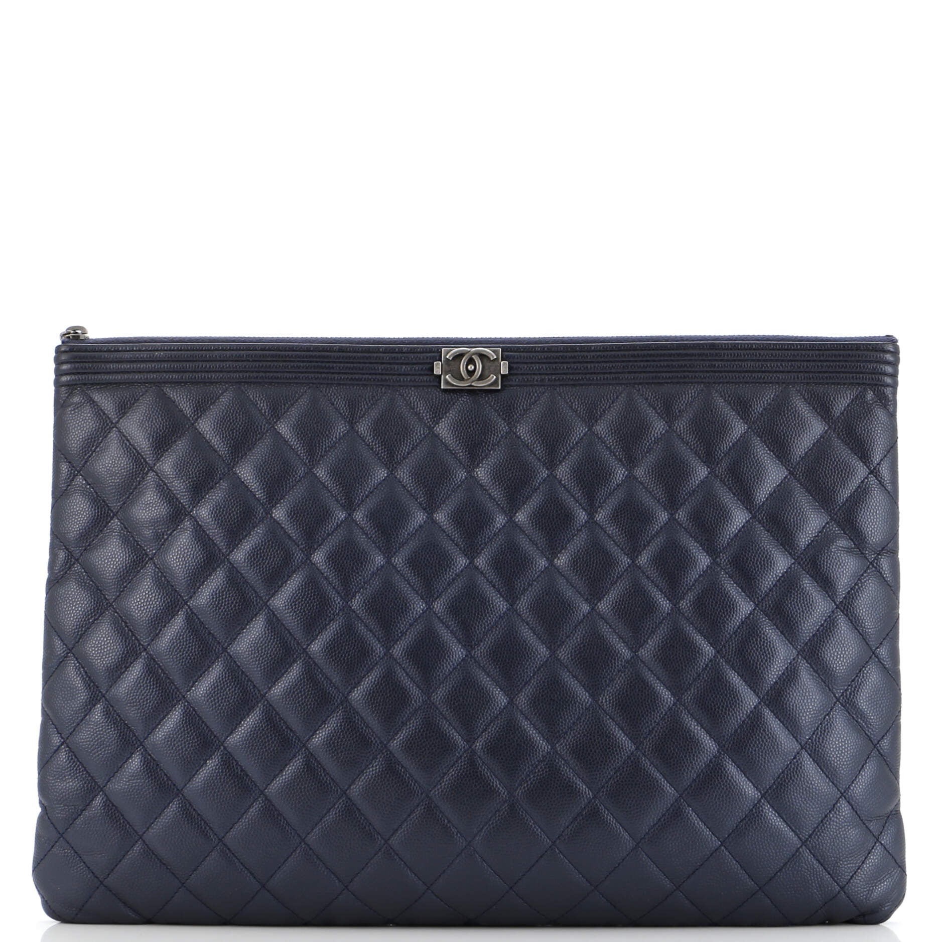 Boy O Case Clutch Quilted Caviar Large