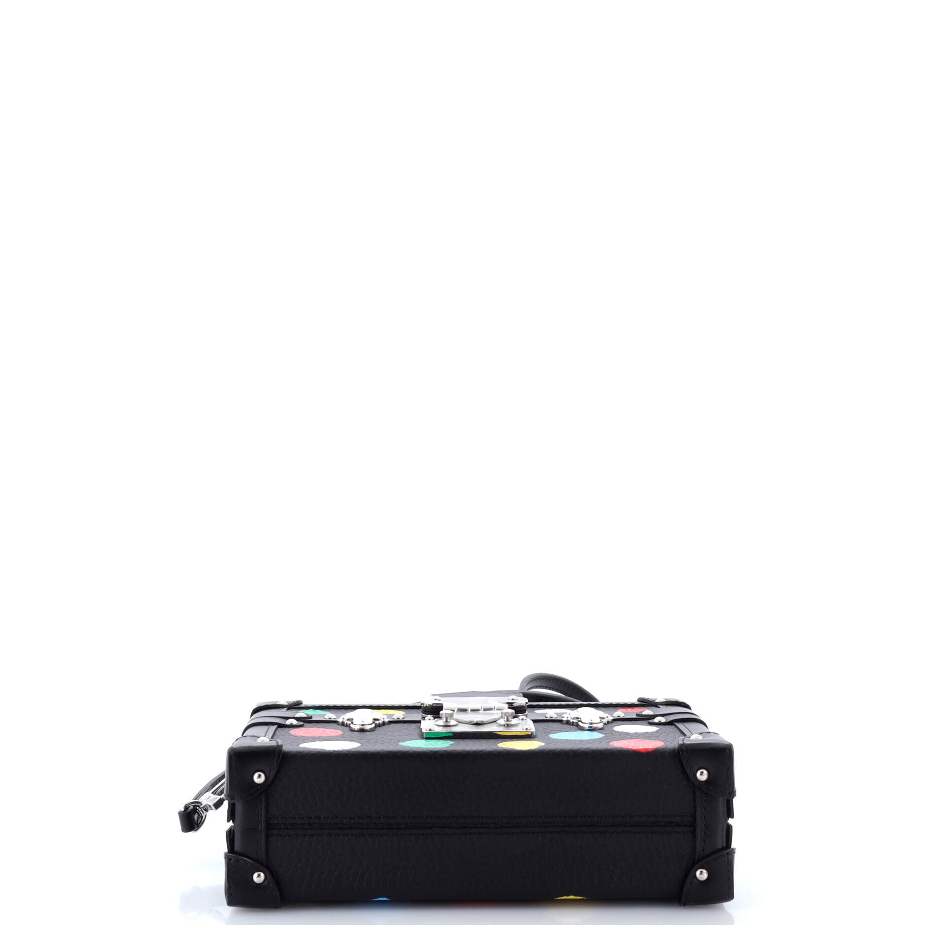 Petite Malle Handbag Yayoi Kusama Painted Dots Taurillon Leather