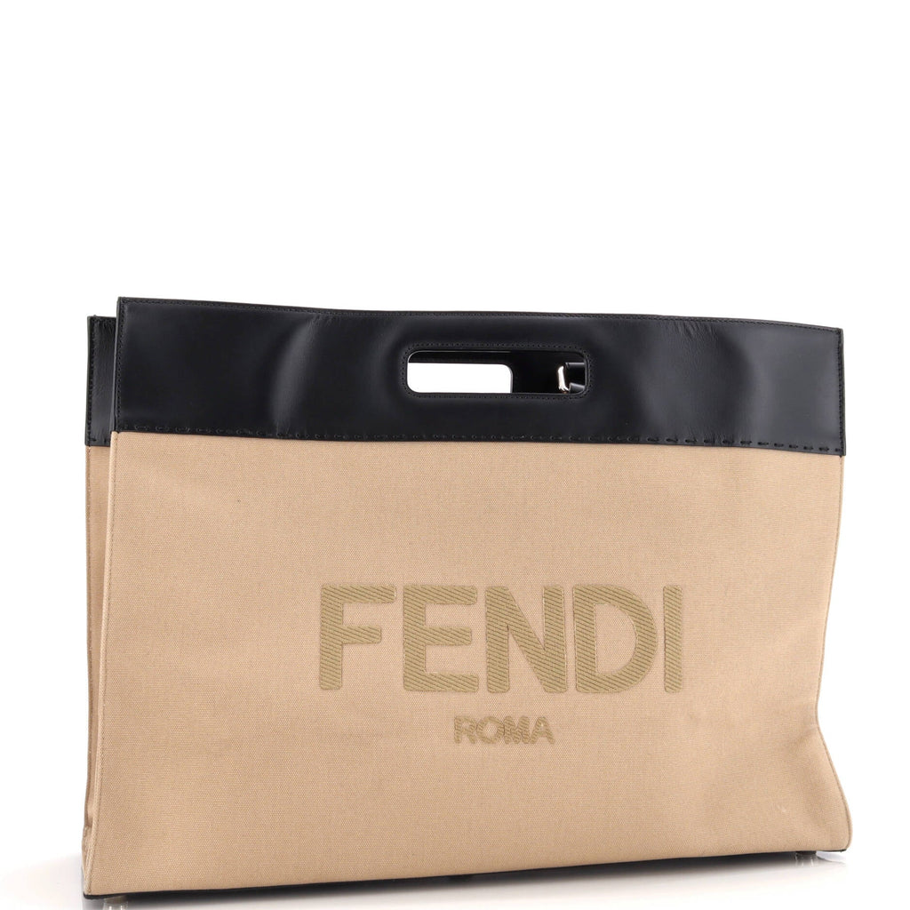 Cut Out Handle Shopper Tote Canvas Large
