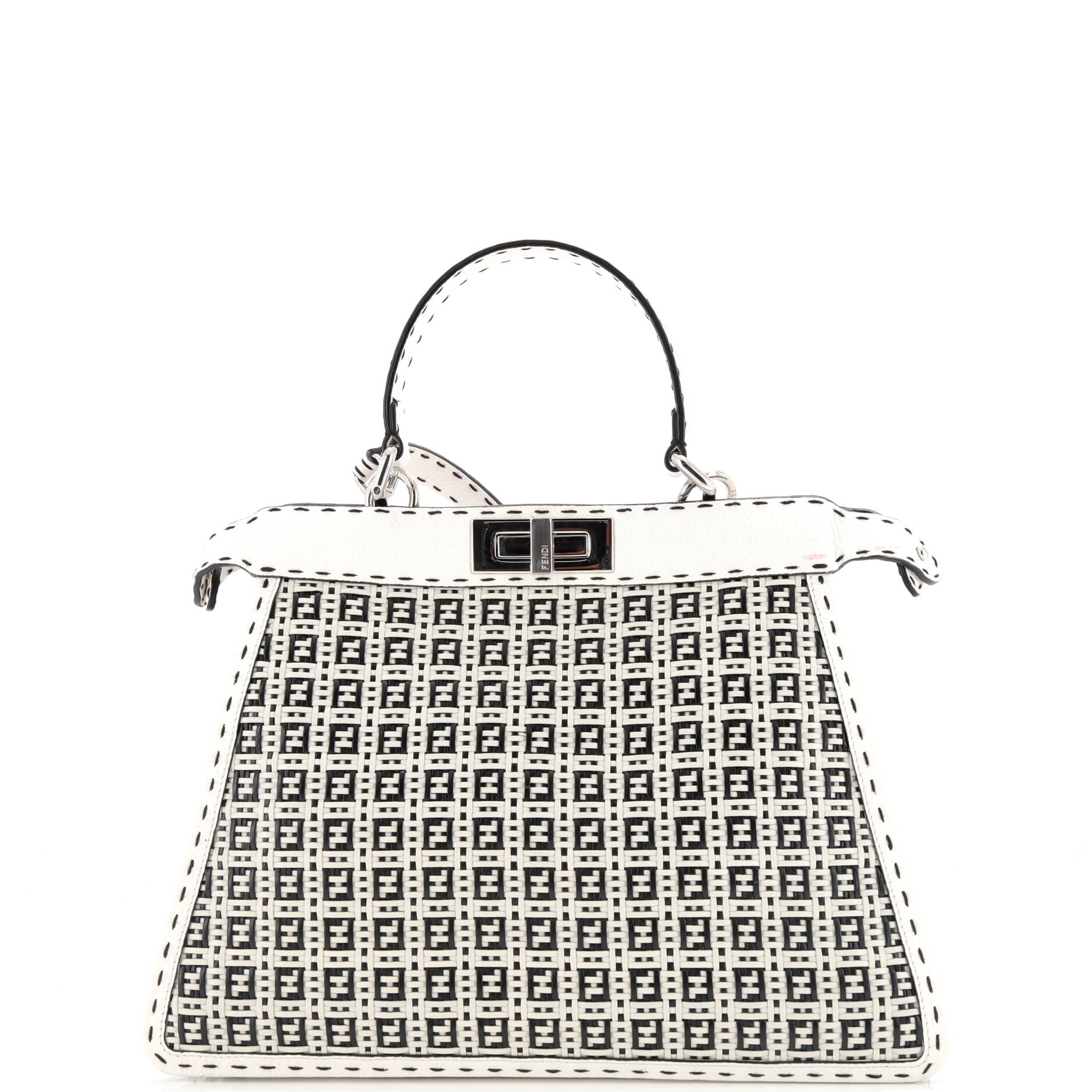 Peekaboo ISeeU Bag Woven Leather Medium
