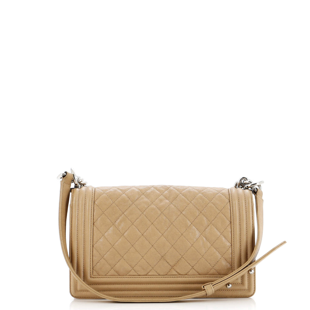Boy Flap Bag Quilted Caviar Old Medium