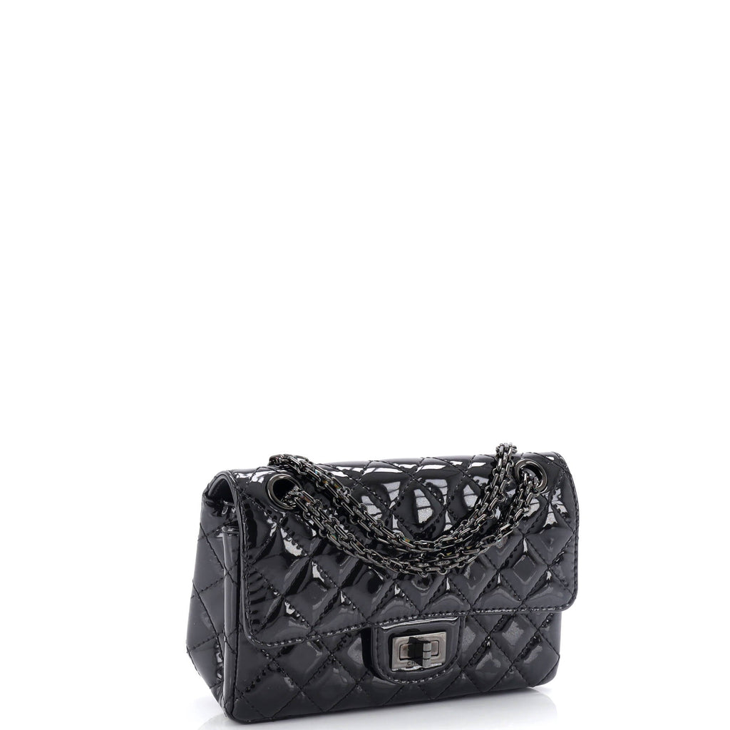 So Black Reissue 2.55 Flap Bag Quilted Patent Mini