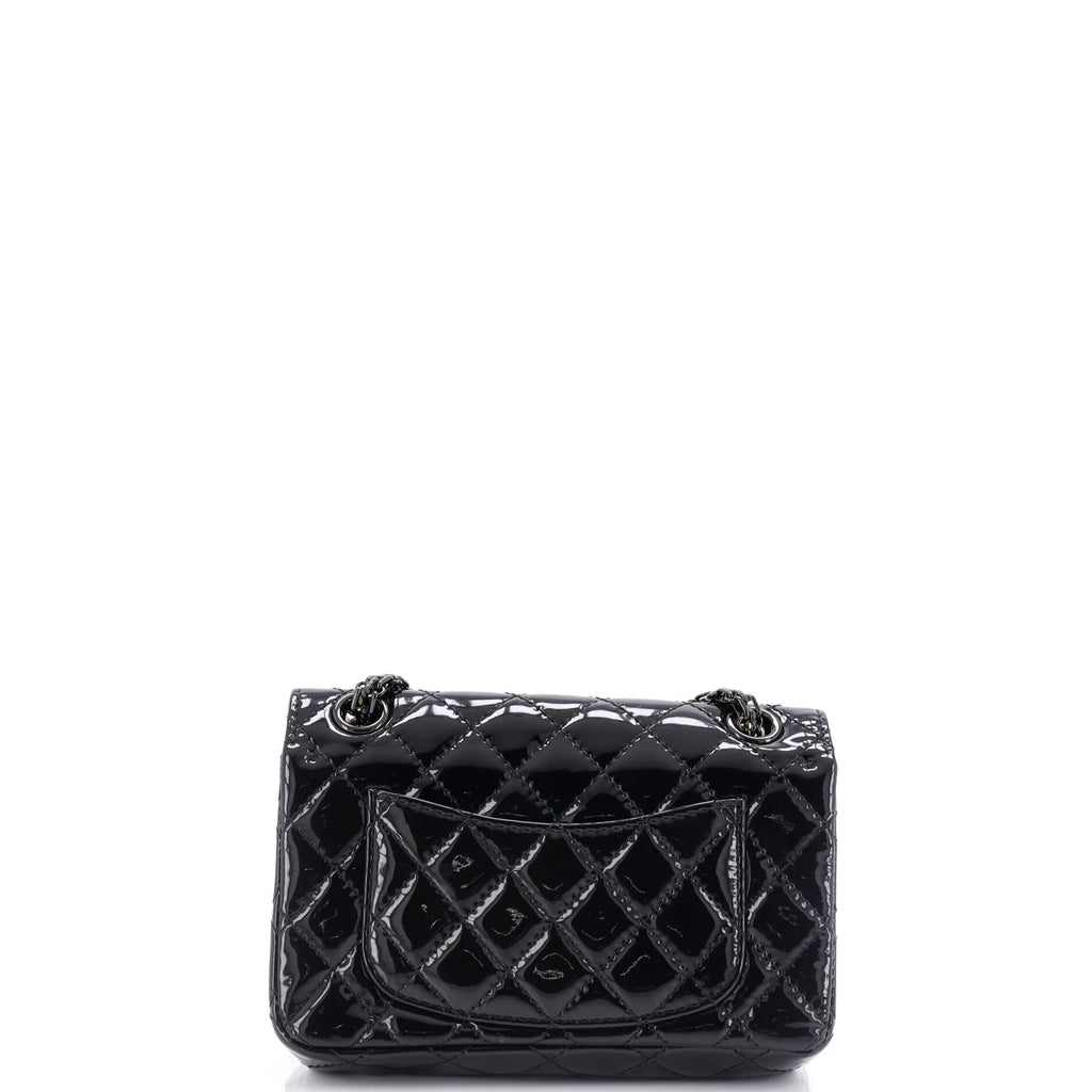 So Black Reissue 2.55 Flap Bag Quilted Patent Mini