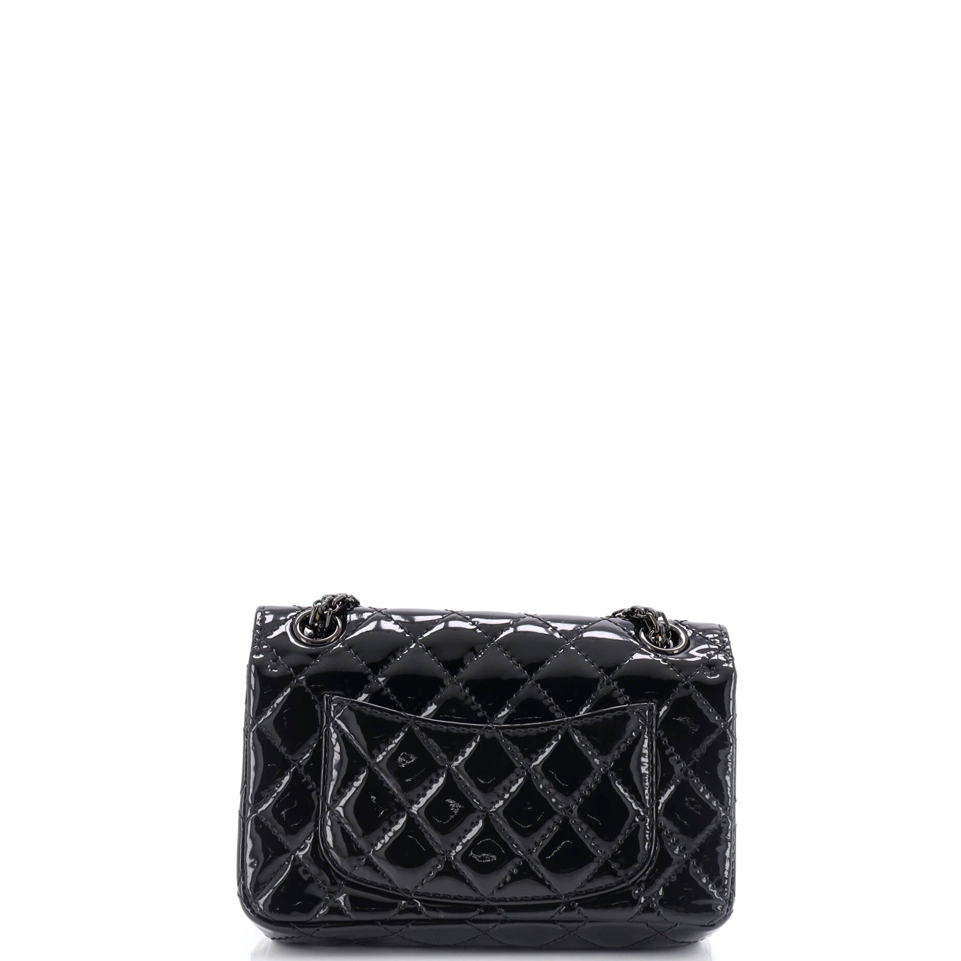 So Black Reissue 2.55 Flap Bag Quilted Patent Mini