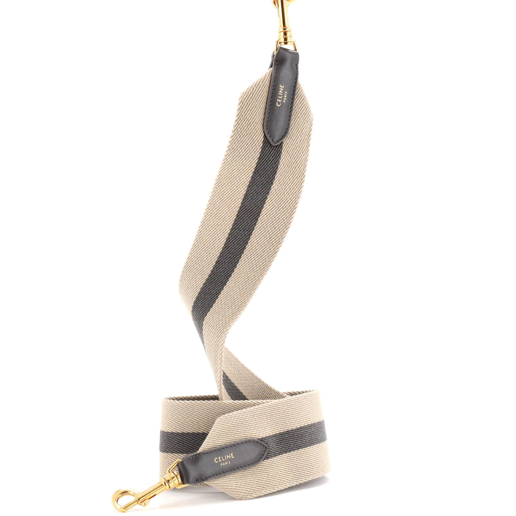 Logo Shoulder Strap Jacquard Wool Long