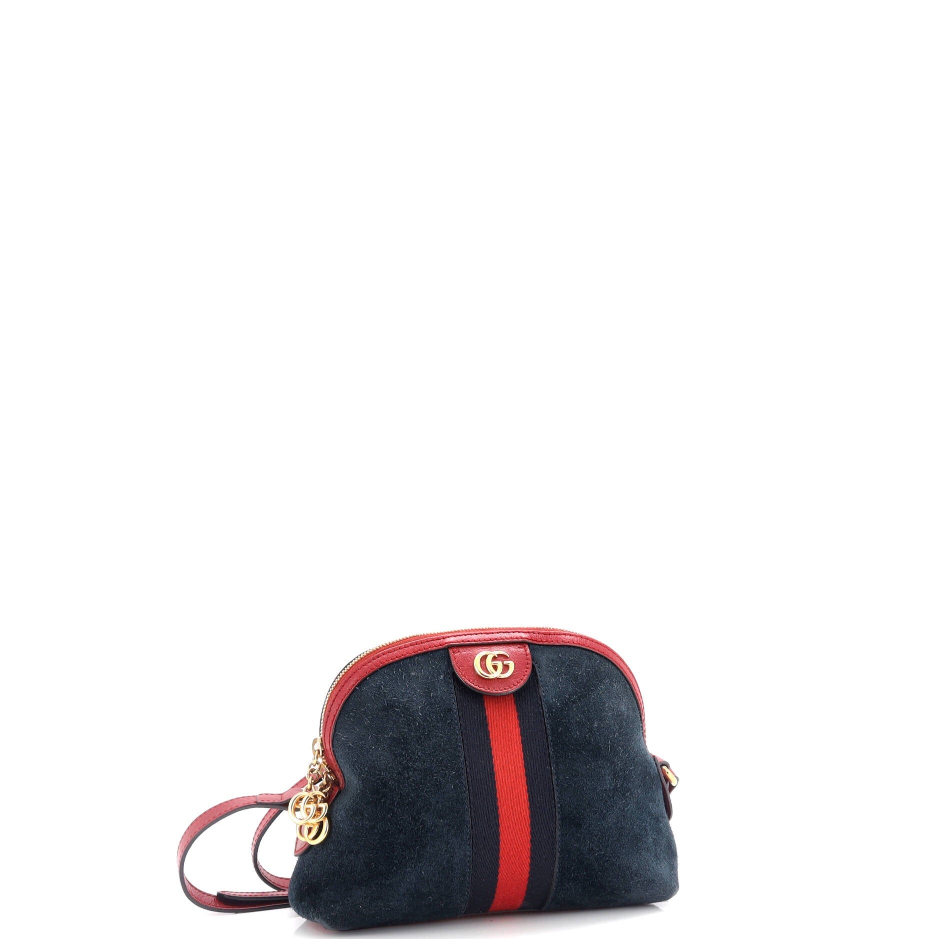 Ophidia Dome Shoulder Bag Suede Small