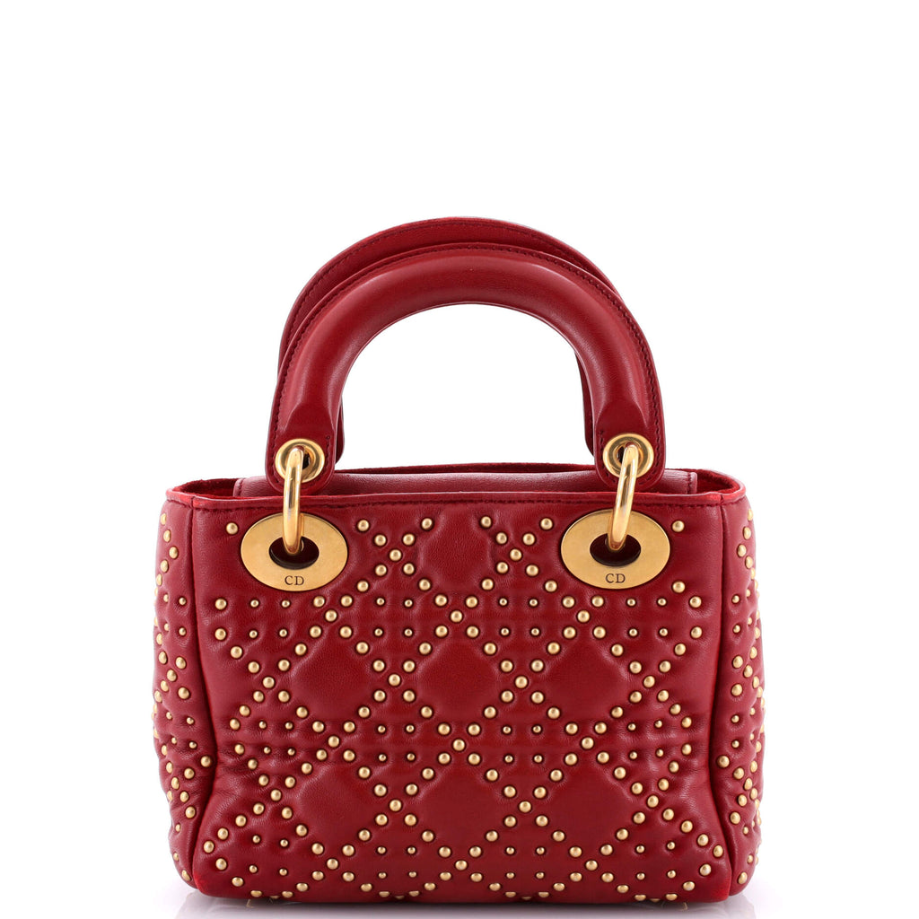 Supple Lady Dior Bag Cannage Studded Lambskin Mini