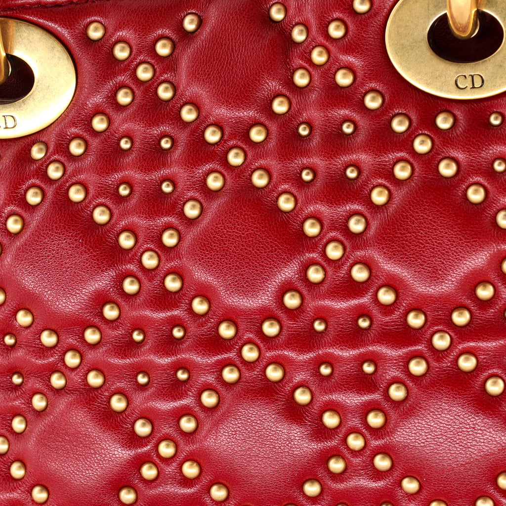 Supple Lady Dior Bag Cannage Studded Lambskin Mini