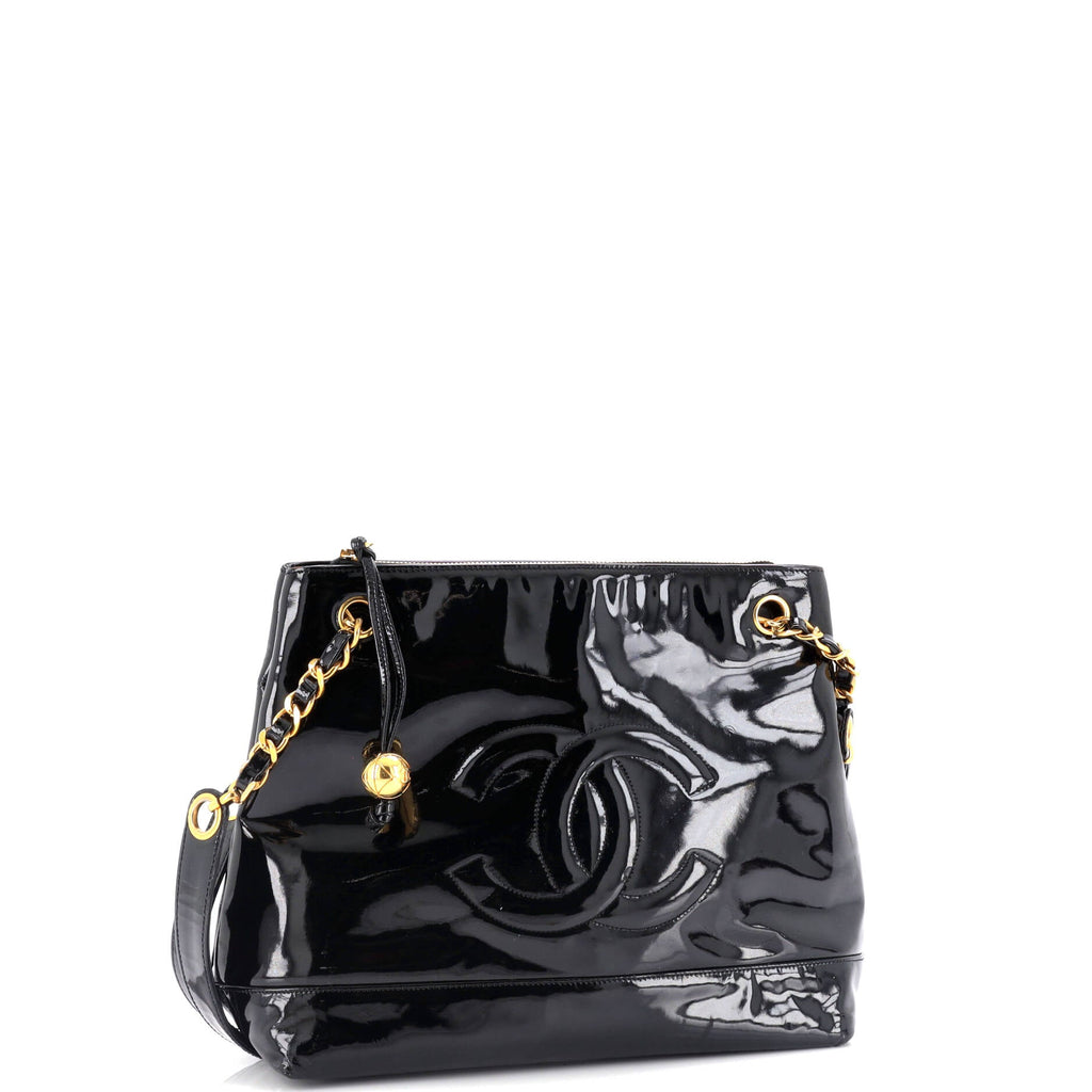 Vintage Timeless Chain Shoulder Bag Patent Medium
