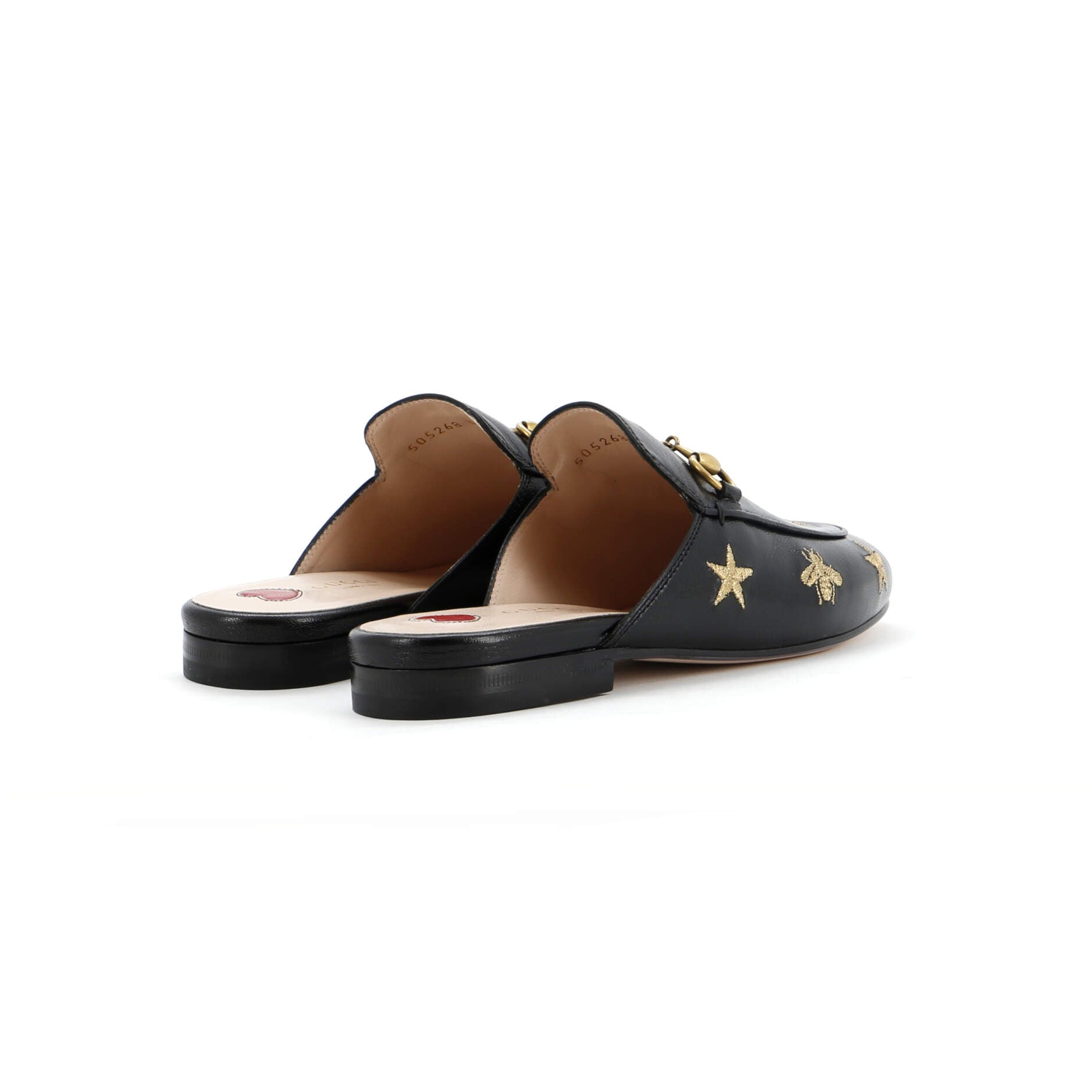 Women's Princetown Mules Embroidered Leather
