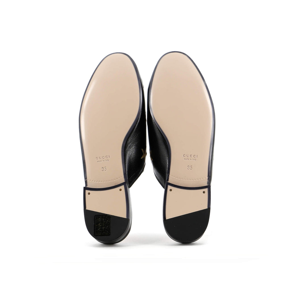 Women's Princetown Mules Embroidered Leather