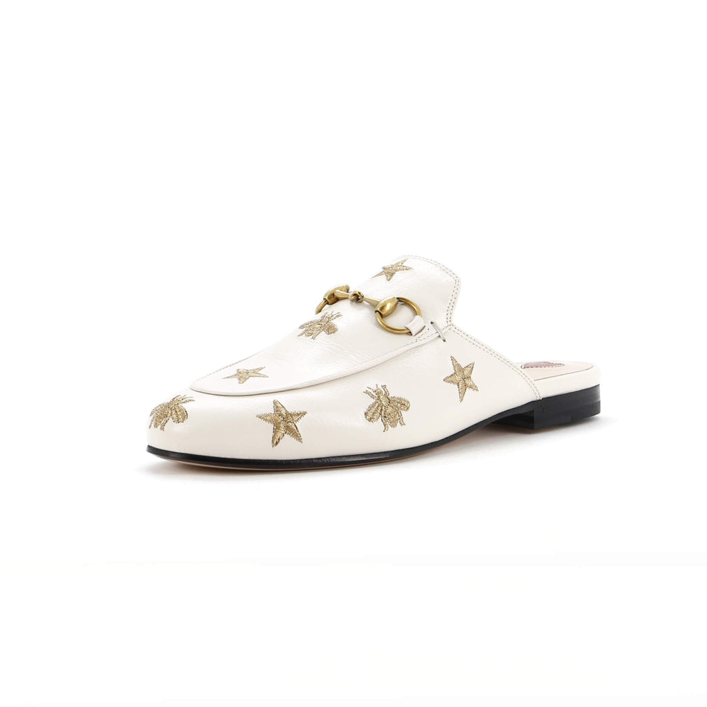 Women's Princetown Mules Embroidered Leather