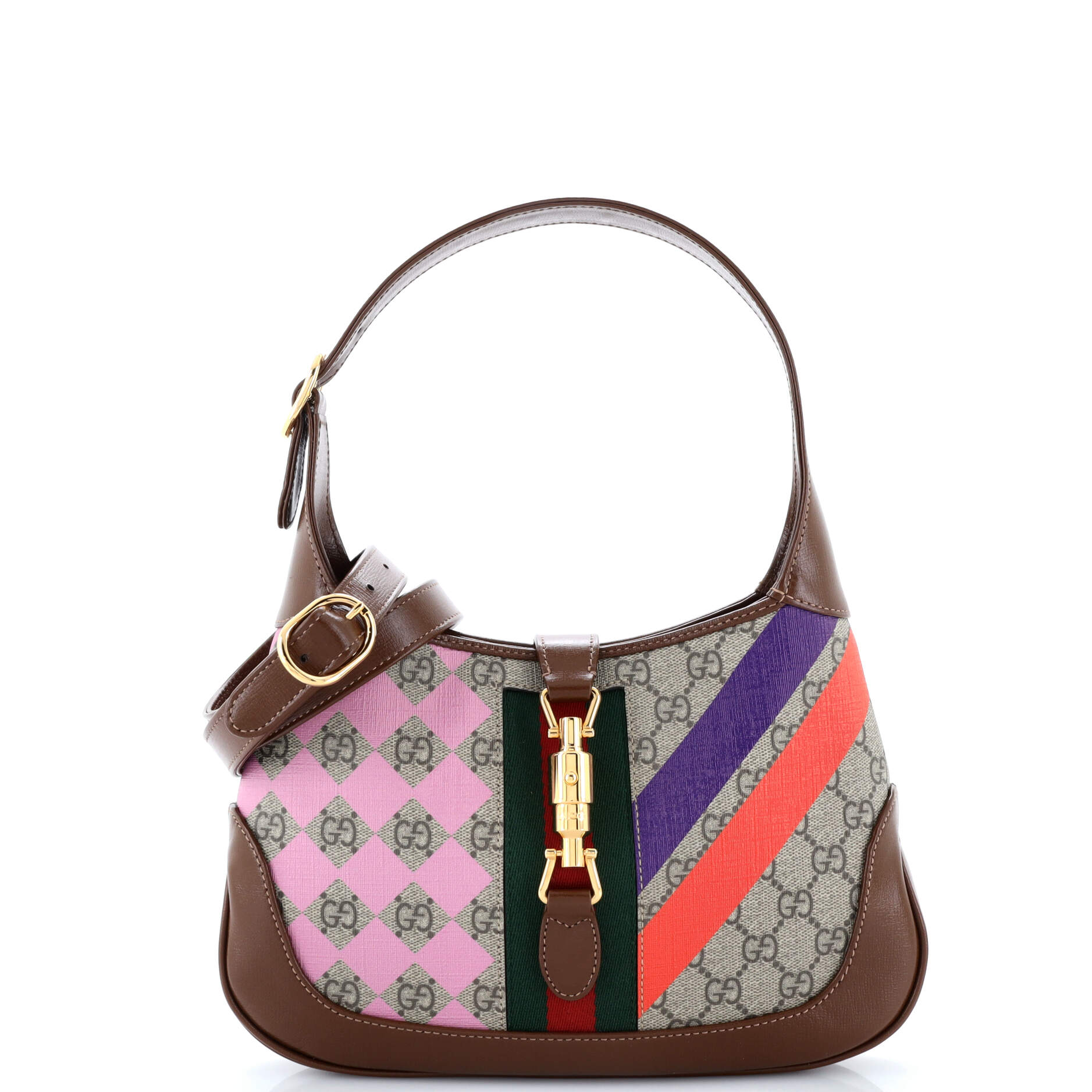 Jackie 1961 Hobo Printed GG Coated Canvas Small