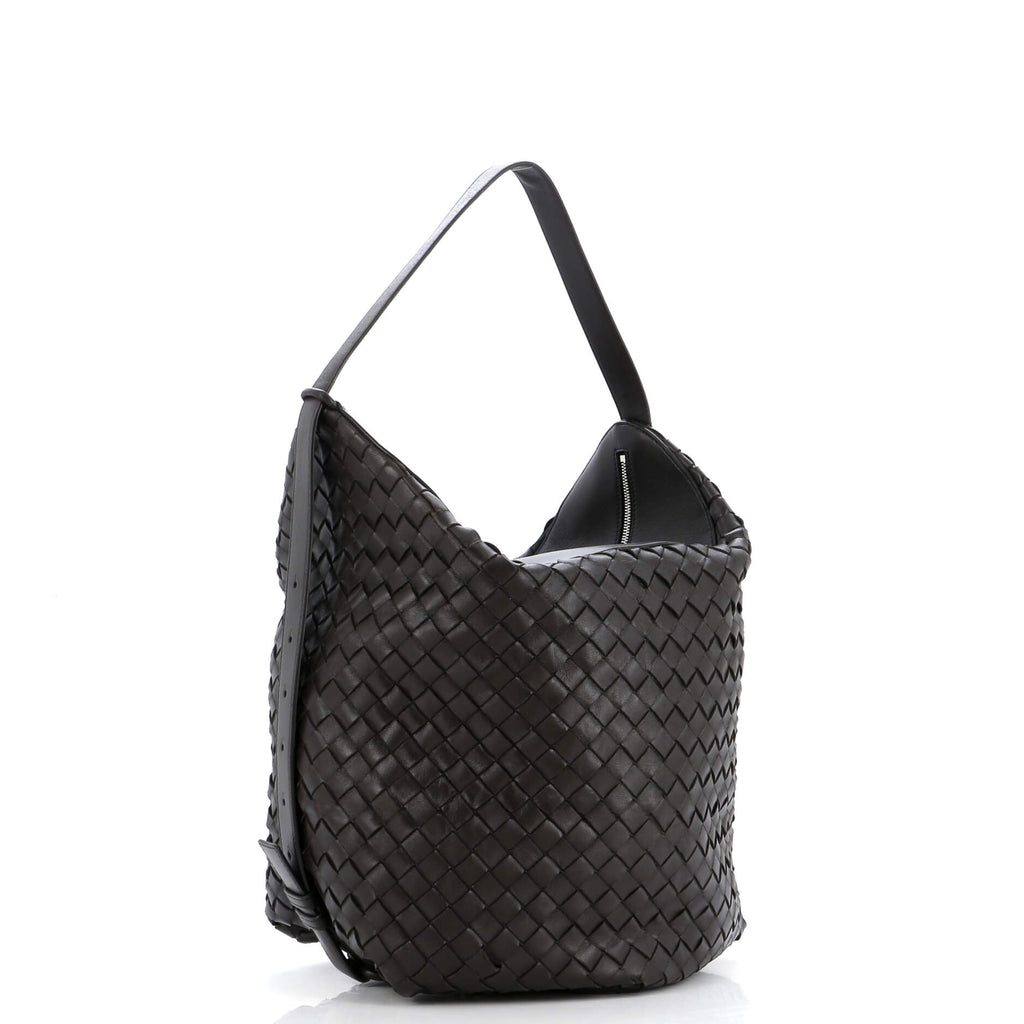 Hop Bag Intrecciato Leather Large