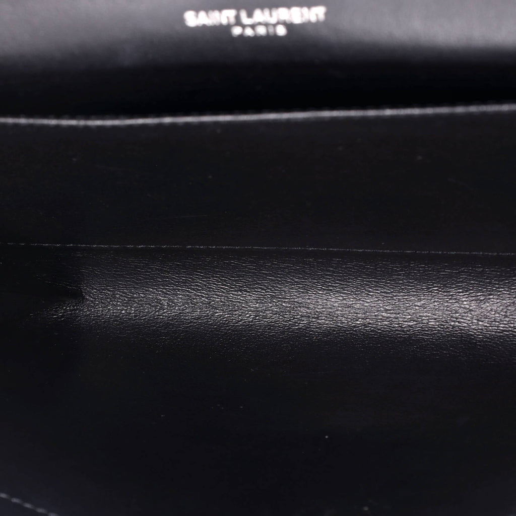 Uptown Chain Wallet Crocodile Embossed Leather