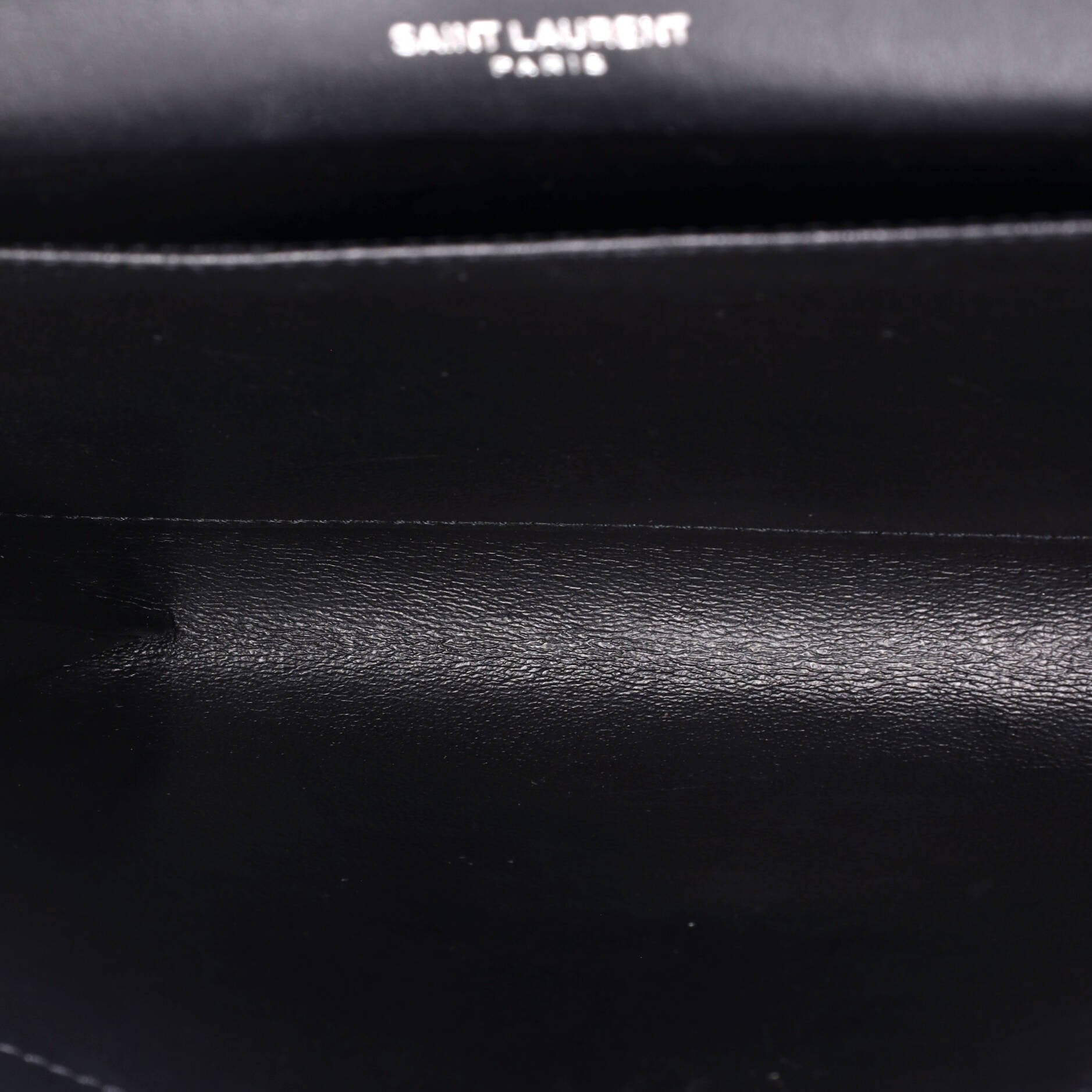 Uptown Chain Wallet Crocodile Embossed Leather