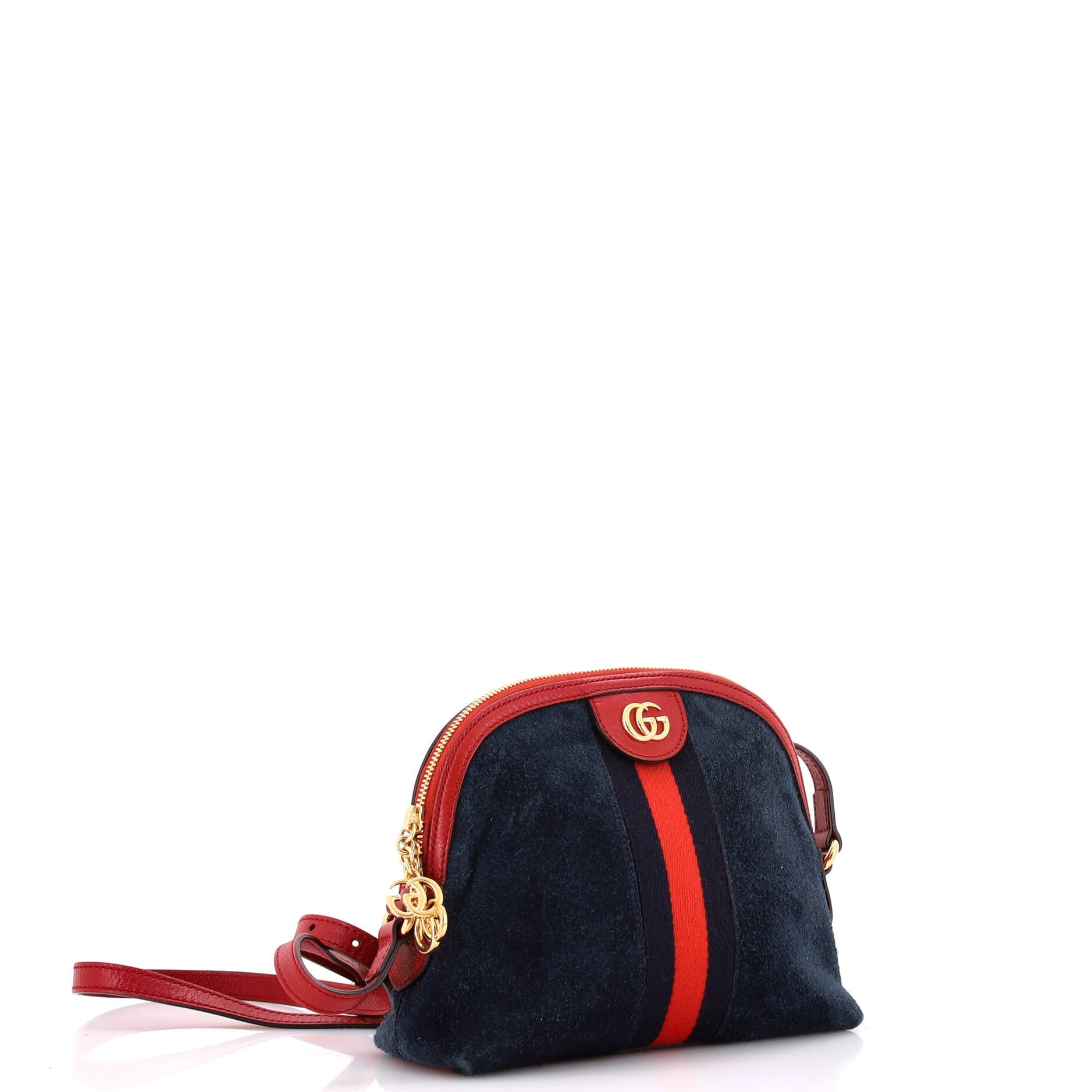 Ophidia Dome Shoulder Bag Suede Small