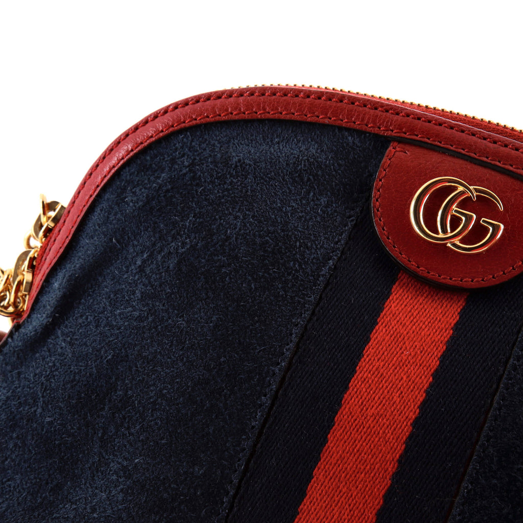 Ophidia Dome Shoulder Bag Suede Small